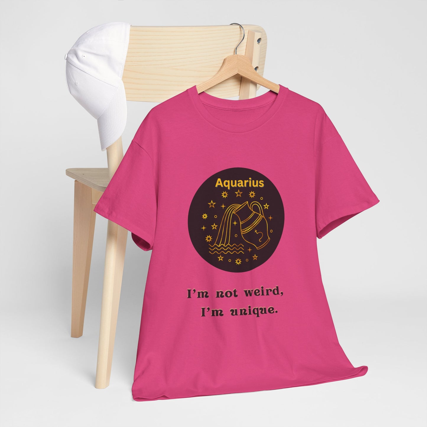 Aquarius T-Shirt, Aquarius Horoscope Gifts, Birth Month Gifts, Zodiac Sign T-Shirt Gifts, Astrology T-Shirt, Unisex Heavy Cotton Tee
