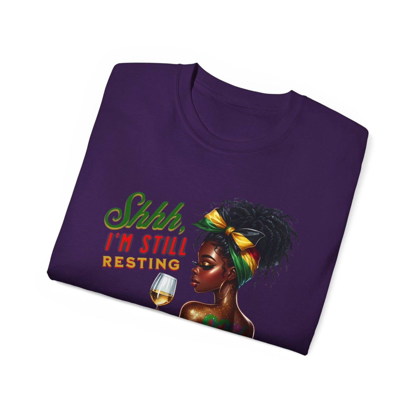 92% Black Women – Shhh, I’m Still Resting Tee, Melanin Magic Shirts, Black Women Empowerment Shirt, Black Excellence Tees, Self-Care & Rest