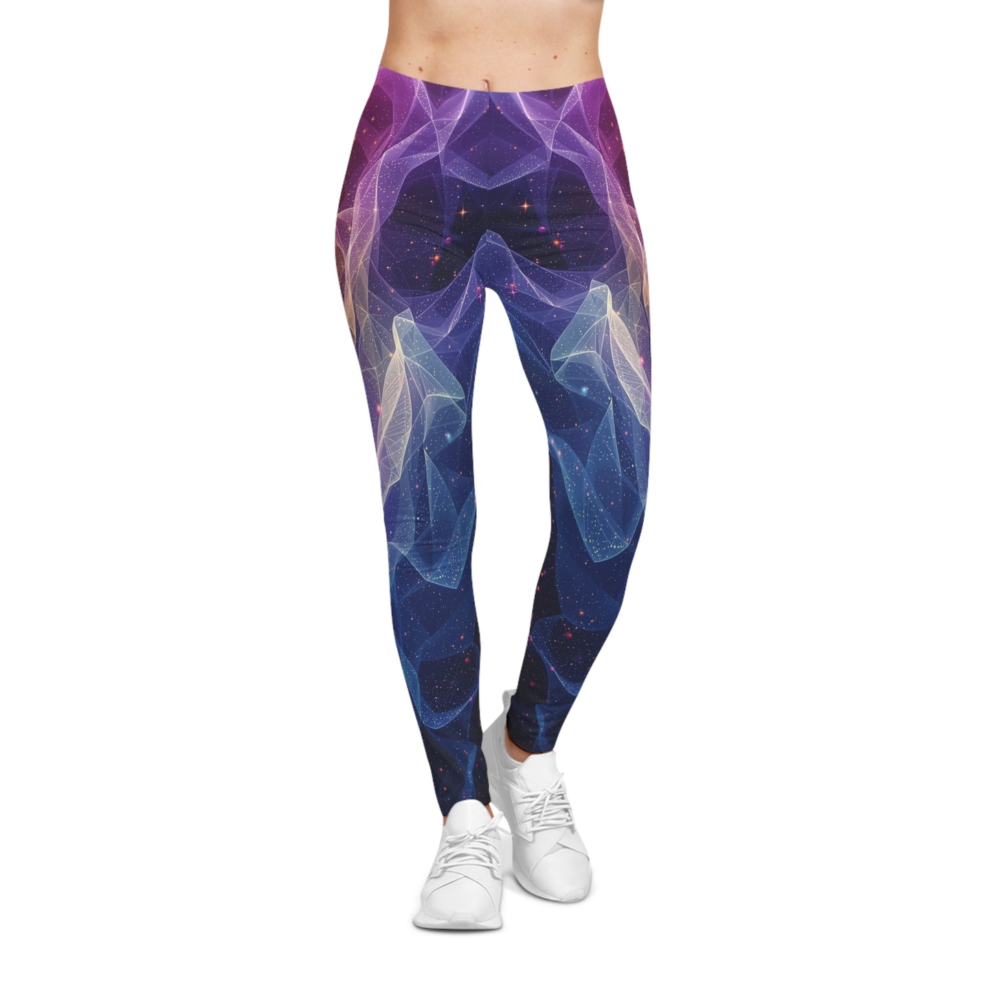Cosmic Dreams Women's Leggings, Colorful Yoga Pants, Activewear for Women XS TO 2XL, One of a Kind Active Women Pants, Festival Fashion