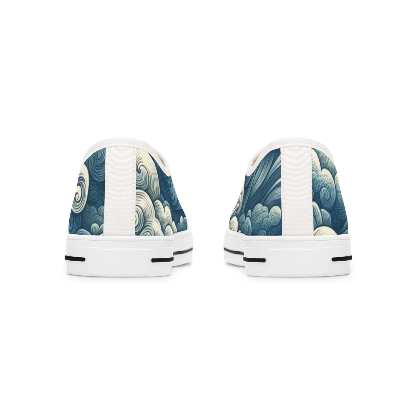 Women's Artistic Cloud Print Sneakers | Trendy Low-Top Shoes, Walking Sneakers, Casual Footwear, Gift for Her, Unique Sneaker Design
