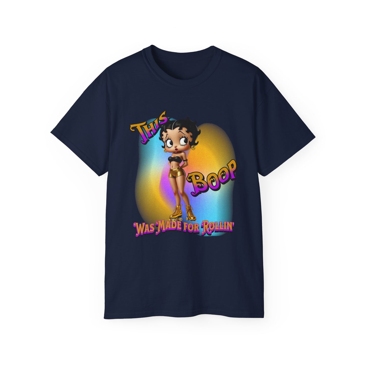 Retro Betty Boop Cartoon Tee, Fun Skater Themed T-Shirt, Vintage Skater Girl Shirt, Casual Wear, Betty Boop Design, Perfect Gift for Skater Fans