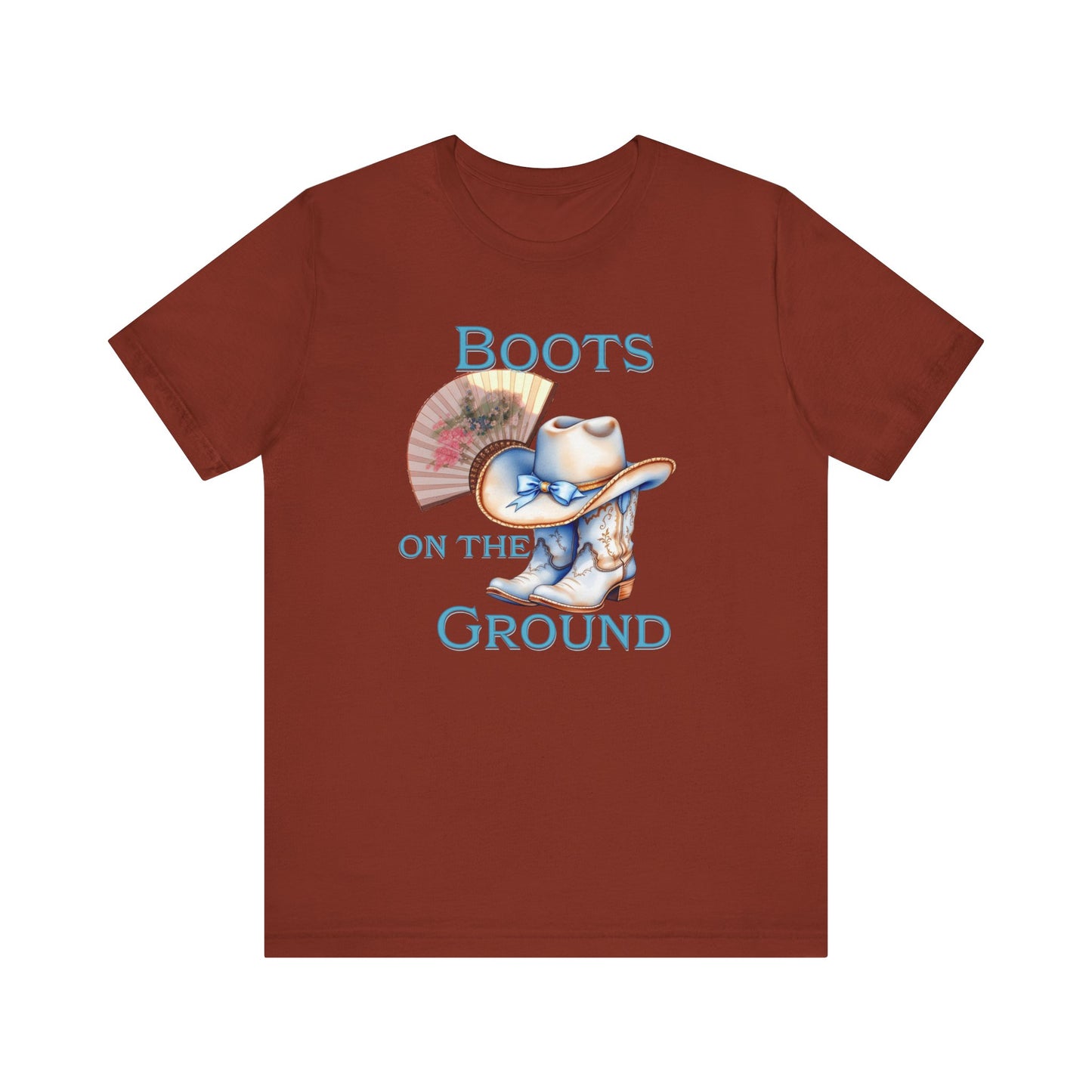 Cowboy Boots Graphic Tee - "Boots on the Ground" Inspired Design, Unisex Shirt for Men and Women, Country Music Lover Tees