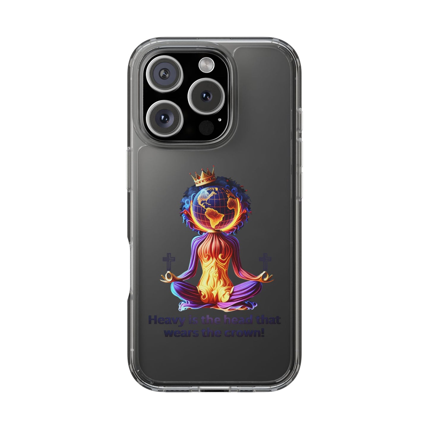"Heavy is the Head" Clear Cellphone Case Cases, Inspirational Cellphone Case for iPhone and Samsung Phones, Custom Cellphone Case