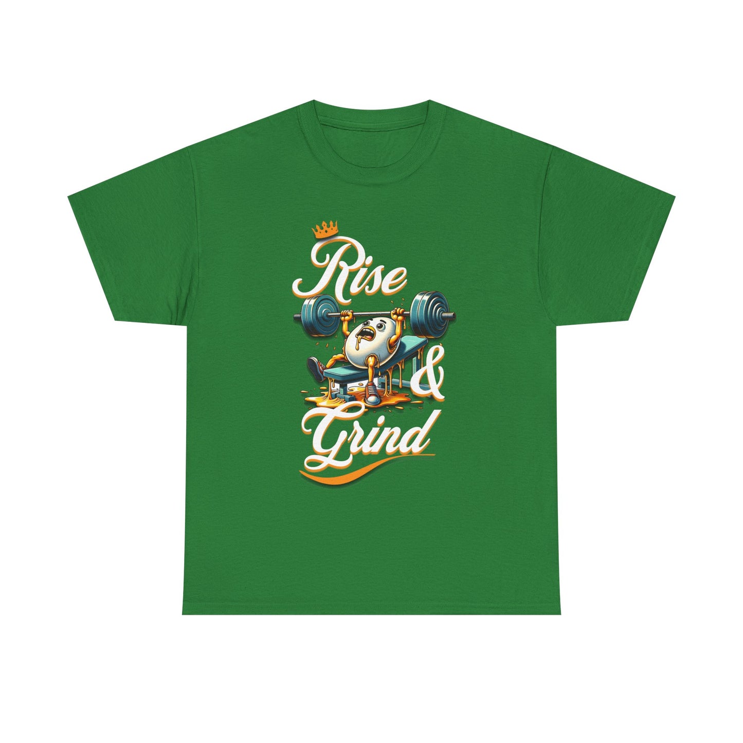 Egg-cellent Grind T-Shirts, Rise & Grind Gym Motivational Unisex Tee, Humorous T-Shirt for Fitness Enthusiasts, Motivational Cute Fitness T-Shirt