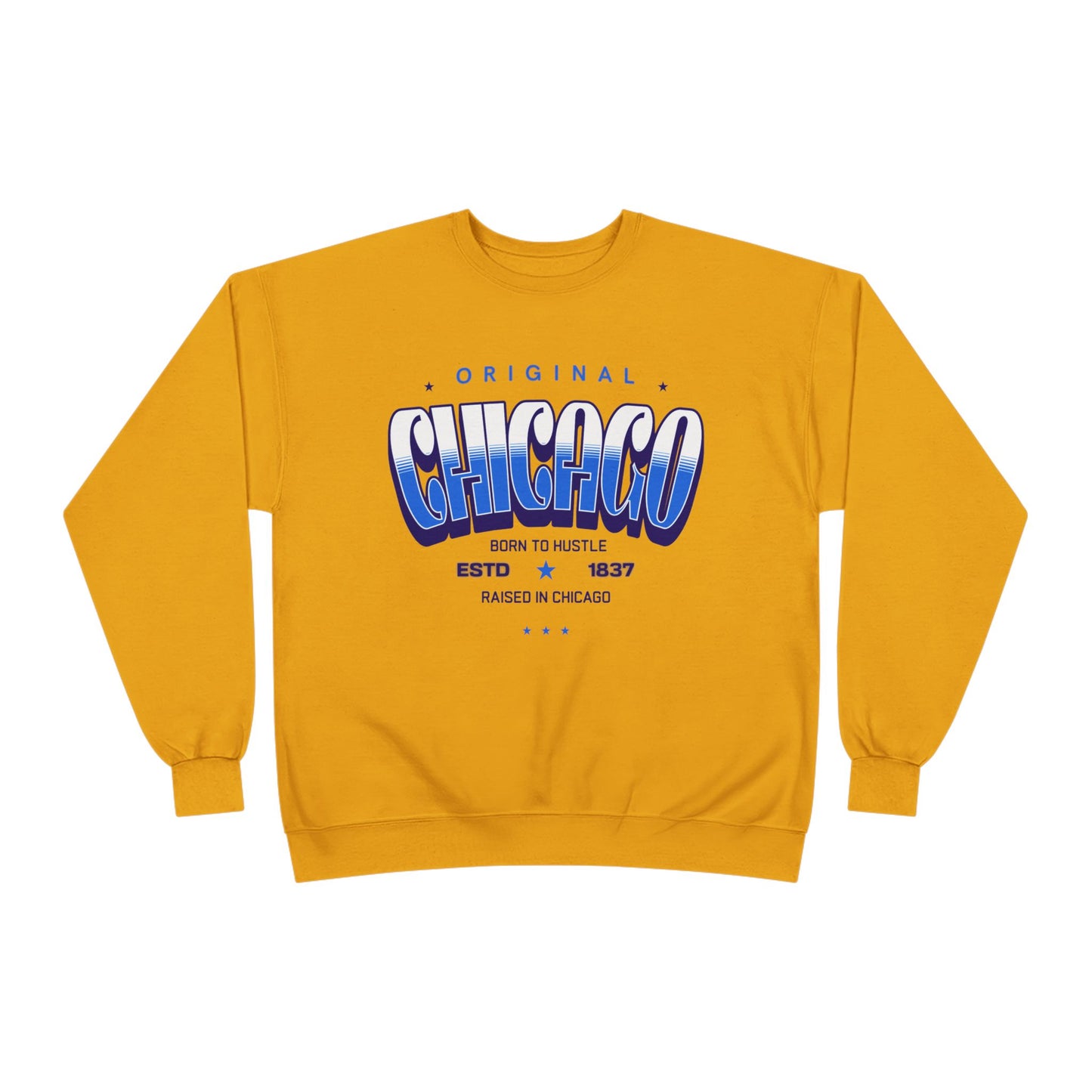 Chicago Hustle EcoSmart Crewneck Sweatshirt, Unisex Sweatshirt, Gift for Chicago Lovers, Trendy Streetwear, Casual Wear, Cozy Sweatshirt