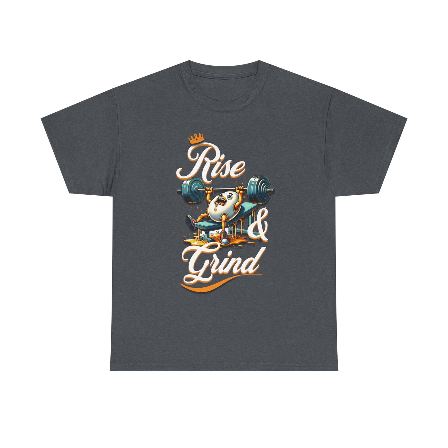 Egg-cellent Grind T-Shirts, Rise & Grind Gym Motivational Unisex Tee, Humorous T-Shirt for Fitness Enthusiasts, Motivational Cute Fitness T-Shirt