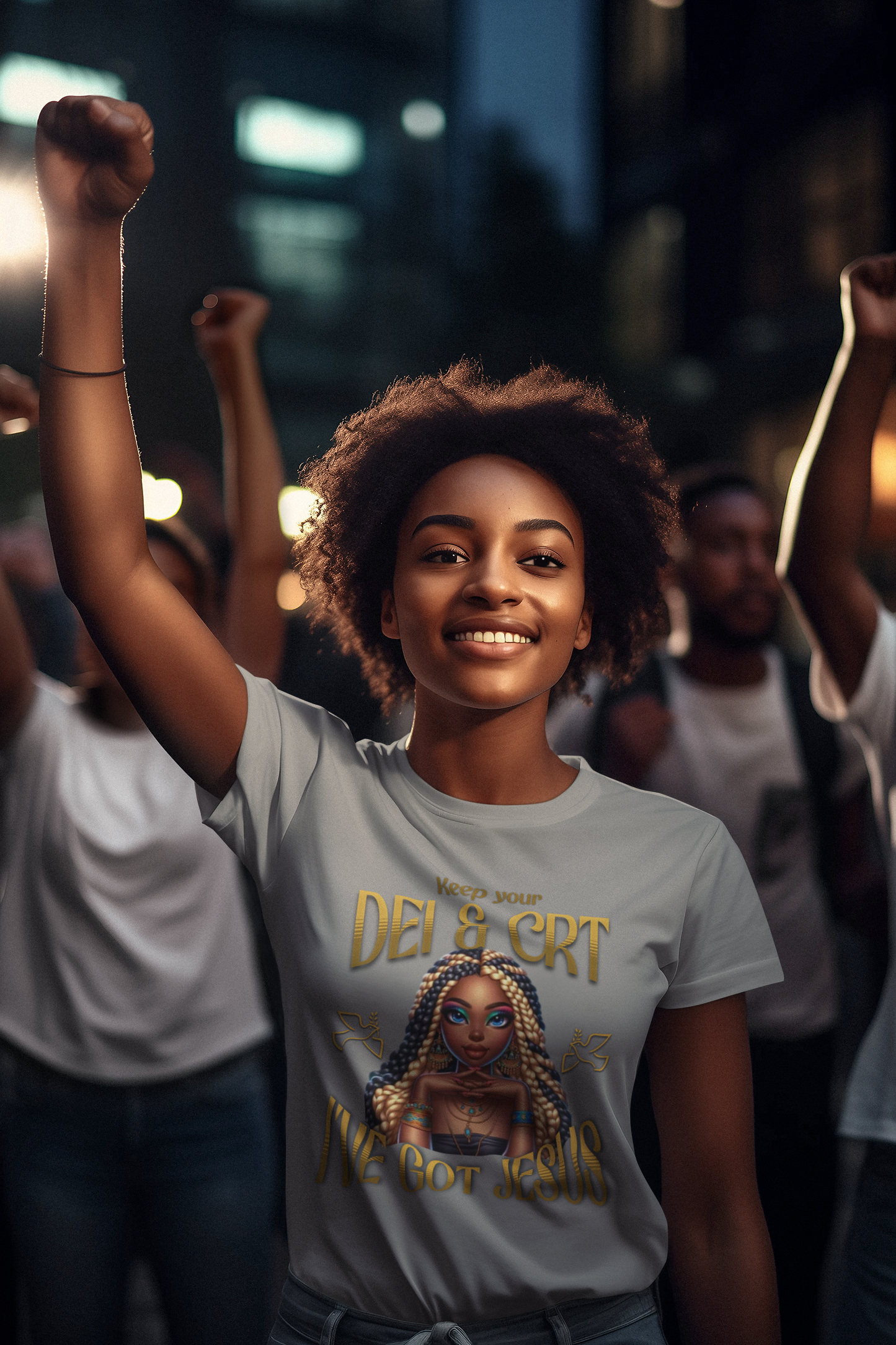 Faith Over Everything Shirt, Keep Your DEI & CRT, I've Got Jesus T-Shirt, Women Empowerment Shirt, Black Girl Magic T-Shirt, Melanin Shirt for Women