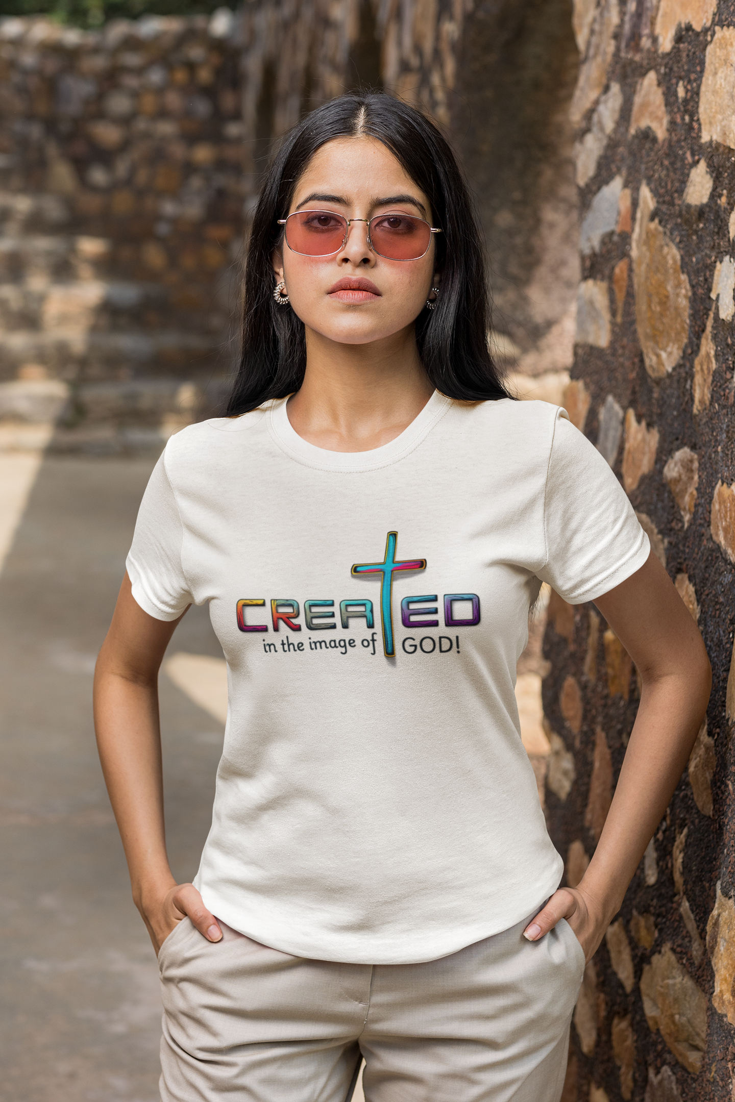 Religious T-Shirt, Inspirational Shirt, Unisex Christian Apparel, Jesus T-Shirt to Motivate, Christian T-Shirt, Created in His Image, God is
