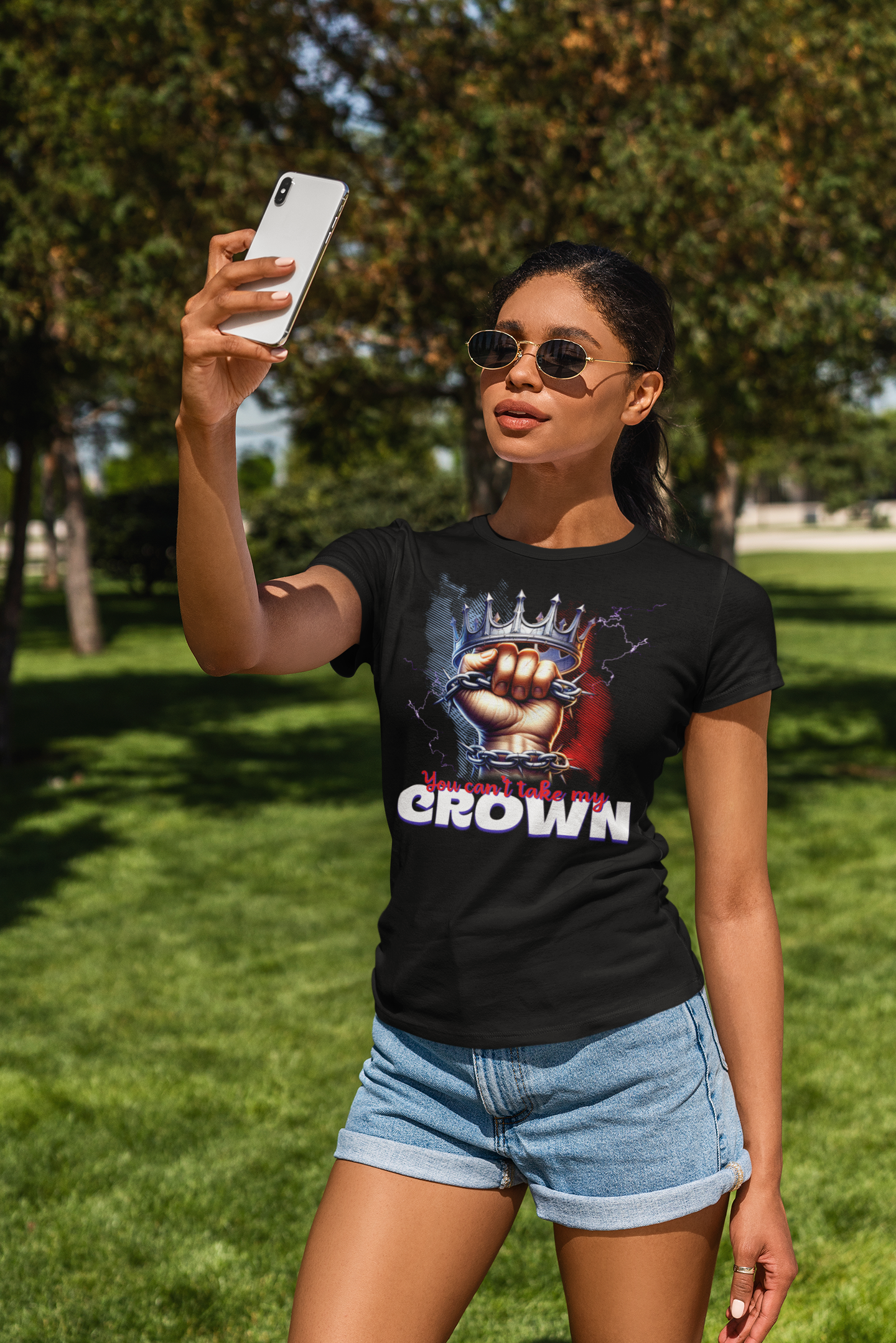 Uncrowned Resilience, 'You Can't Take My Crown' Graphic Tee for Kings & Queens, Self-Empowerment Unisex Clothing, Self-Worth T-Shirt,