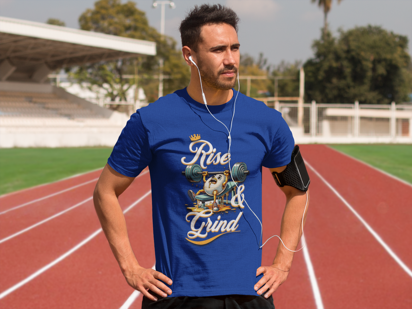 Egg-cellent Grind T-Shirts, Rise & Grind Gym Motivational Unisex Tee, Humorous T-Shirt for Fitness Enthusiasts, Motivational Cute Fitness T-Shirt