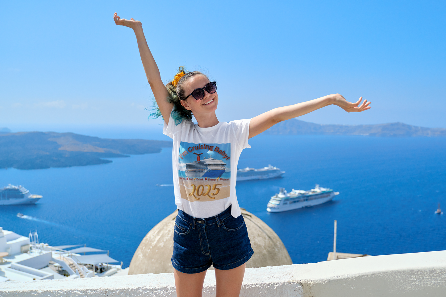 "I'm Cruising 2025" Unisex Heavy Cotton Tee, Cruise T-Shirts 2025, Unisex Cruise T-Shirts 2025, Bon Voyage Cruise Shirts