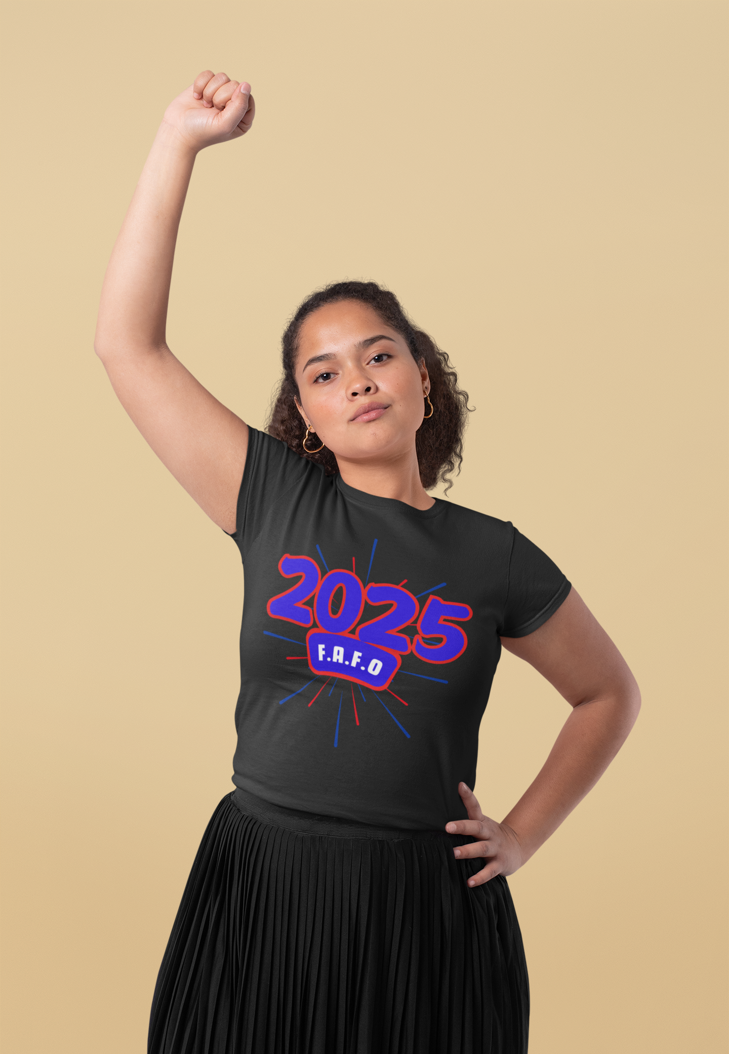 FAFO 2025 America T-Shirts, 92% Black Unisex Shirts, Save America Democracy Shirt, F.A.F.O Anti Trump T-Shirts, Funny Anti-MAGA T-Shirt