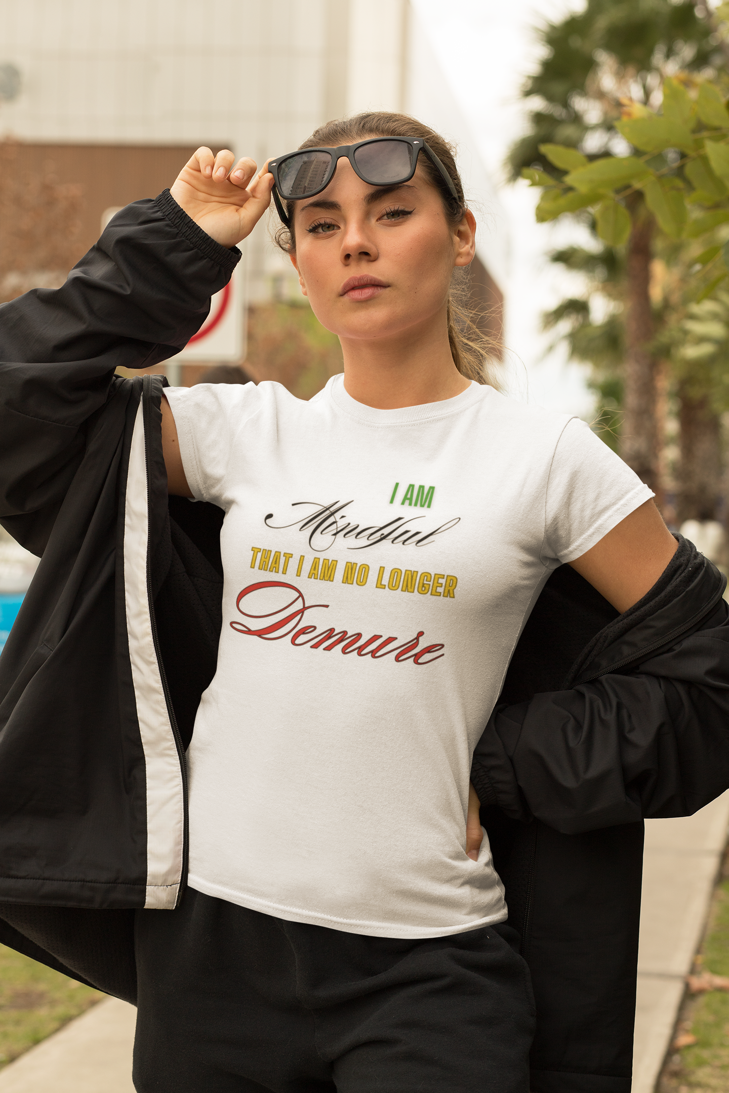 Demure Shirt, Funny Trendy T-Shirt, Viral Meme Shirt, Female Empowerment Shirt, Very Demure Very Mindful Very Cutesy, Minimalist Style, Fun