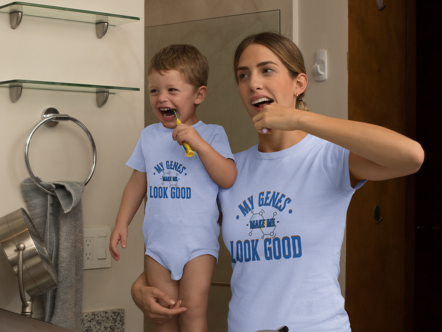 My Genes Make Me Look Good - Funny Science-Inspired Apparel, Self Confidence T-Shirts, Gift for a Scientist, Funny Science Gifts