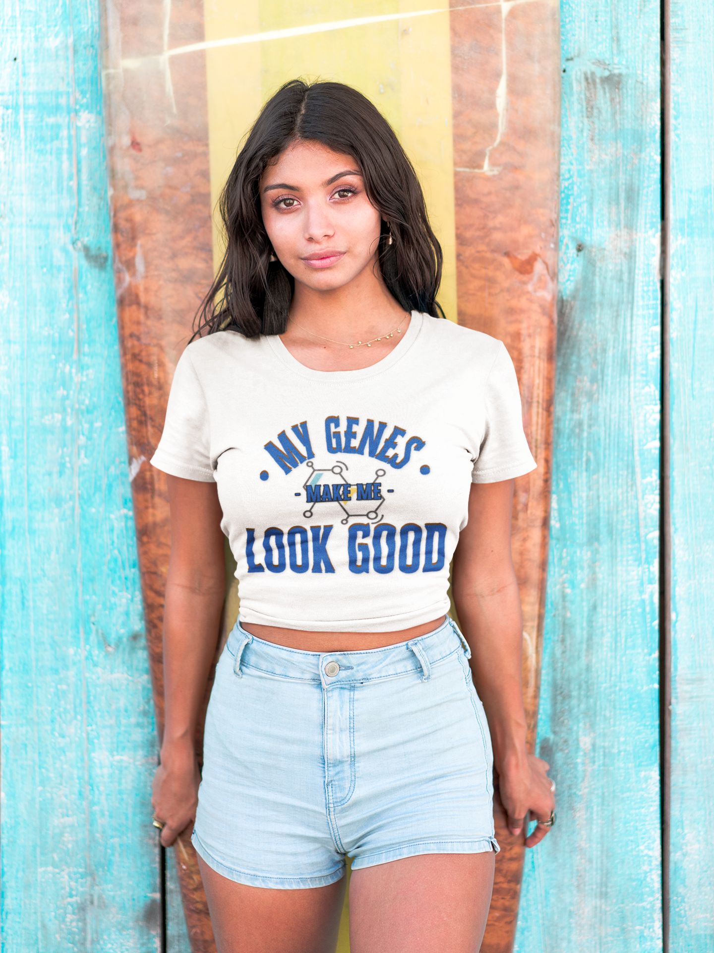 My Genes Make Me Look Good - Funny Science-Inspired Apparel, Self Confidence T-Shirts, Gift for a Scientist, Funny Science Gifts