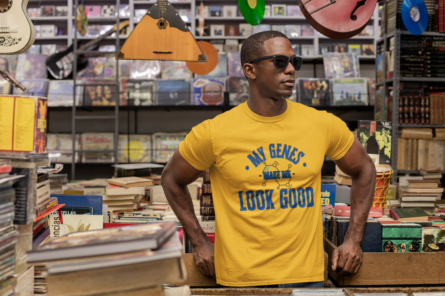My Genes Make Me Look Good - Funny Science-Inspired Apparel, Self Confidence T-Shirts, Gift for a Scientist, Funny Science Gifts