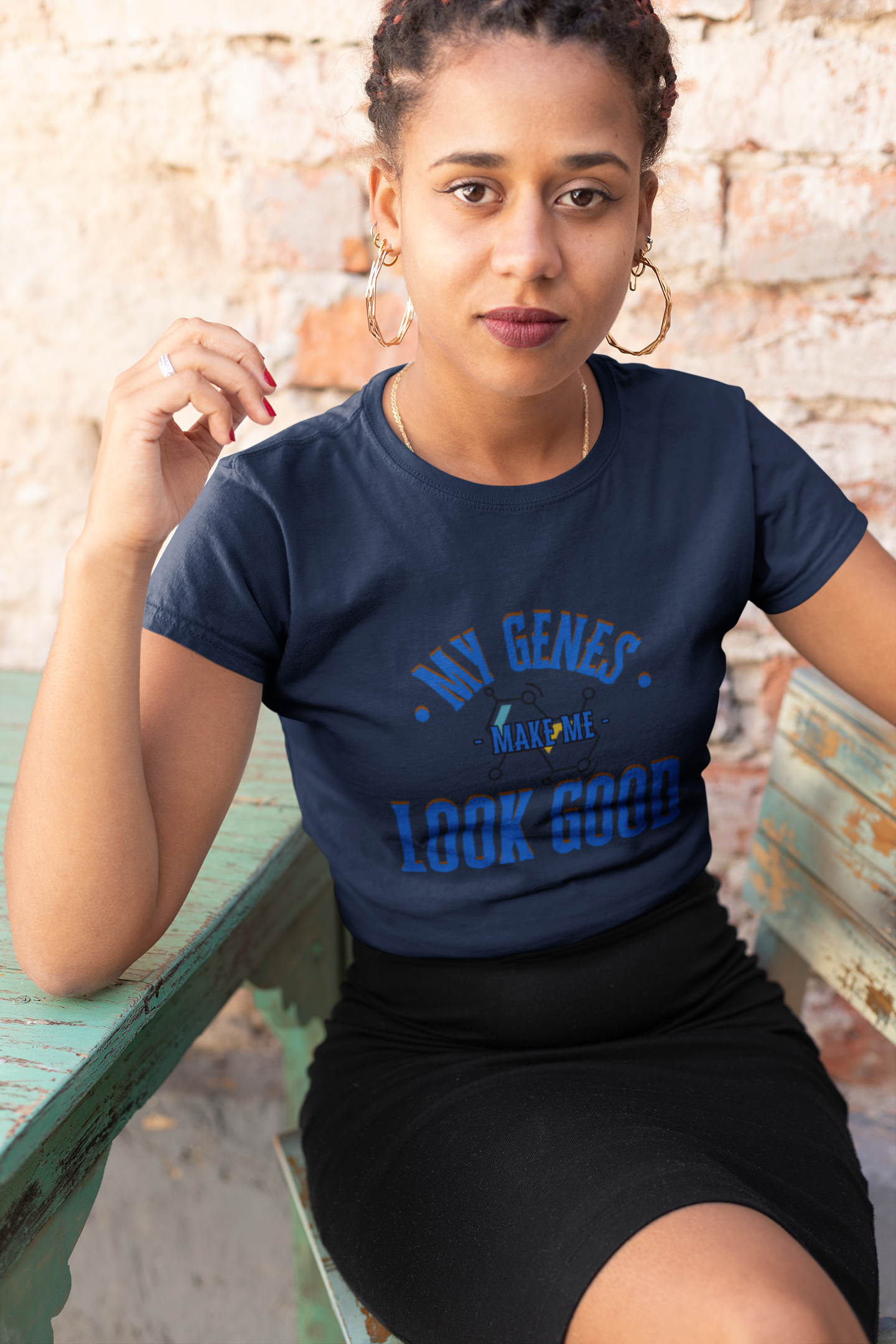 My Genes Make Me Look Good - Funny Science-Inspired Apparel, Self Confidence T-Shirts, Gift for a Scientist, Funny Science Gifts