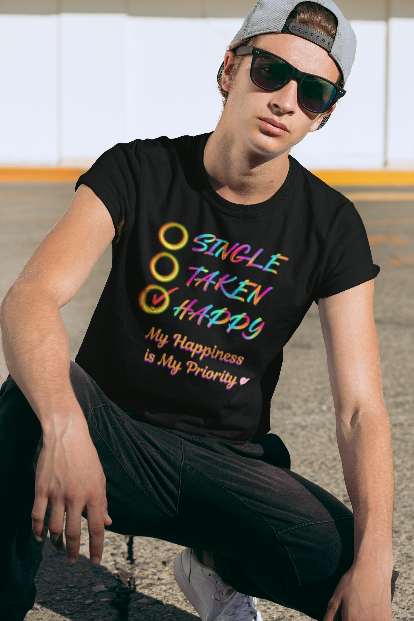 My Happiness is My Priority, Unisex Midweight T-shirt, Valentine to Myself T-Shirt, Valentine T-Shirt, Self-Love T-Shirts, Taken, Single Happy