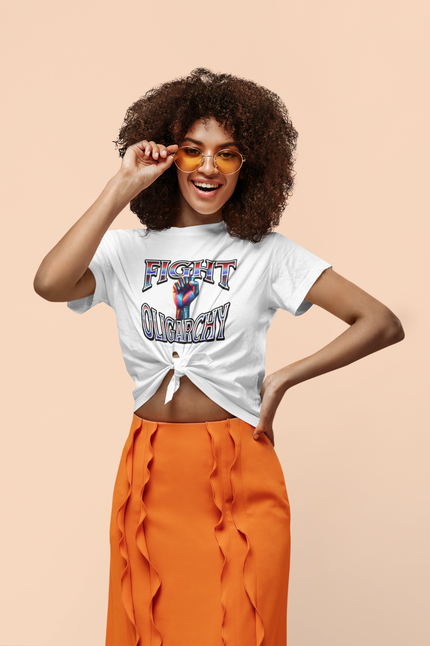 Fight Oligarchy, Democracy is Worth It! Fight Oligarchy Save Democracy Tee, Activists Protest T-Shirt, Political Rally Gear