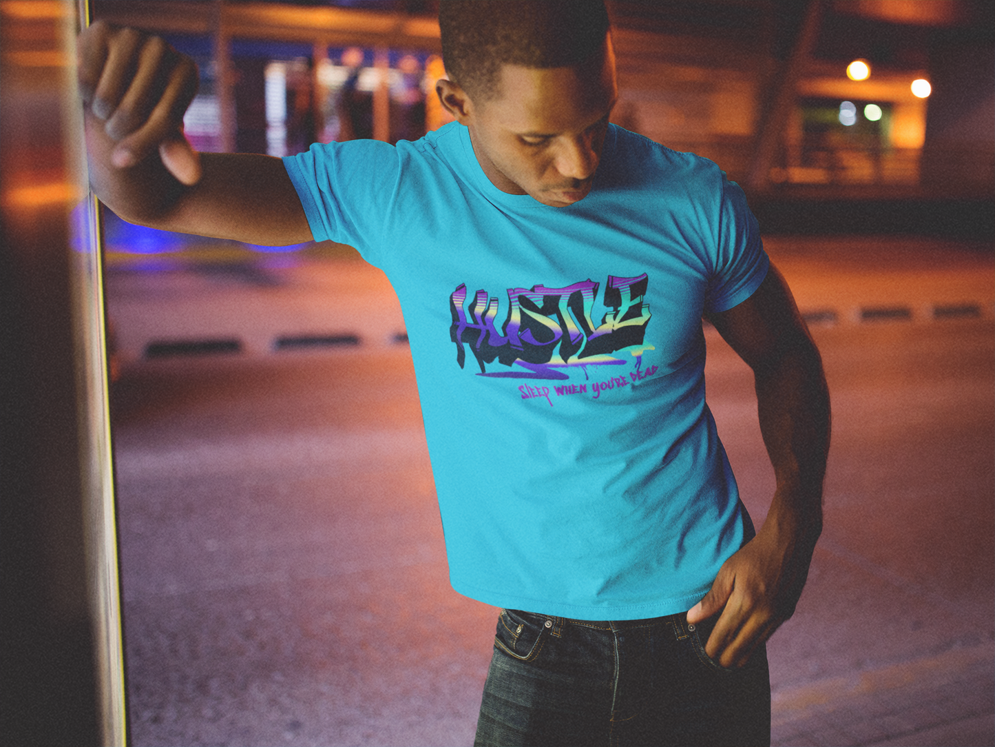 Hustle Hard - Vibrant Graffiti Design, Graffiti-Inspired Art, Motivational Merchandise, Entrepreneur Lifestyle Apparel, Unisex Motivational Gift