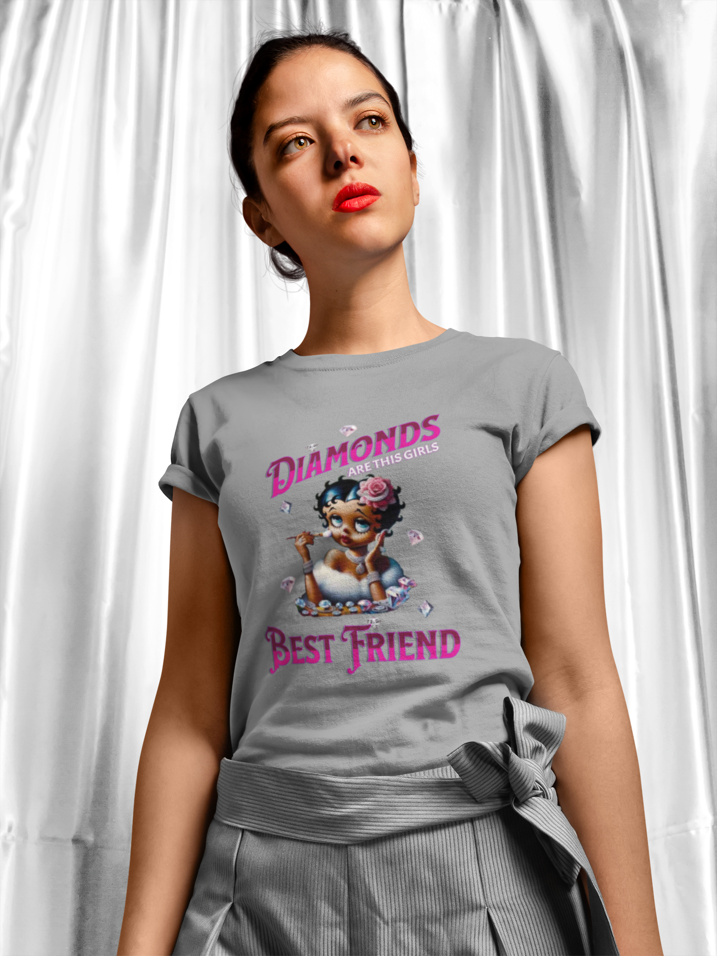 Diamonds Are This Girl's Best Friend, Marilyn Monroe Quote Shirt, Best Friend Tees, Betty Boop I Love Diamonds T-Shirts,