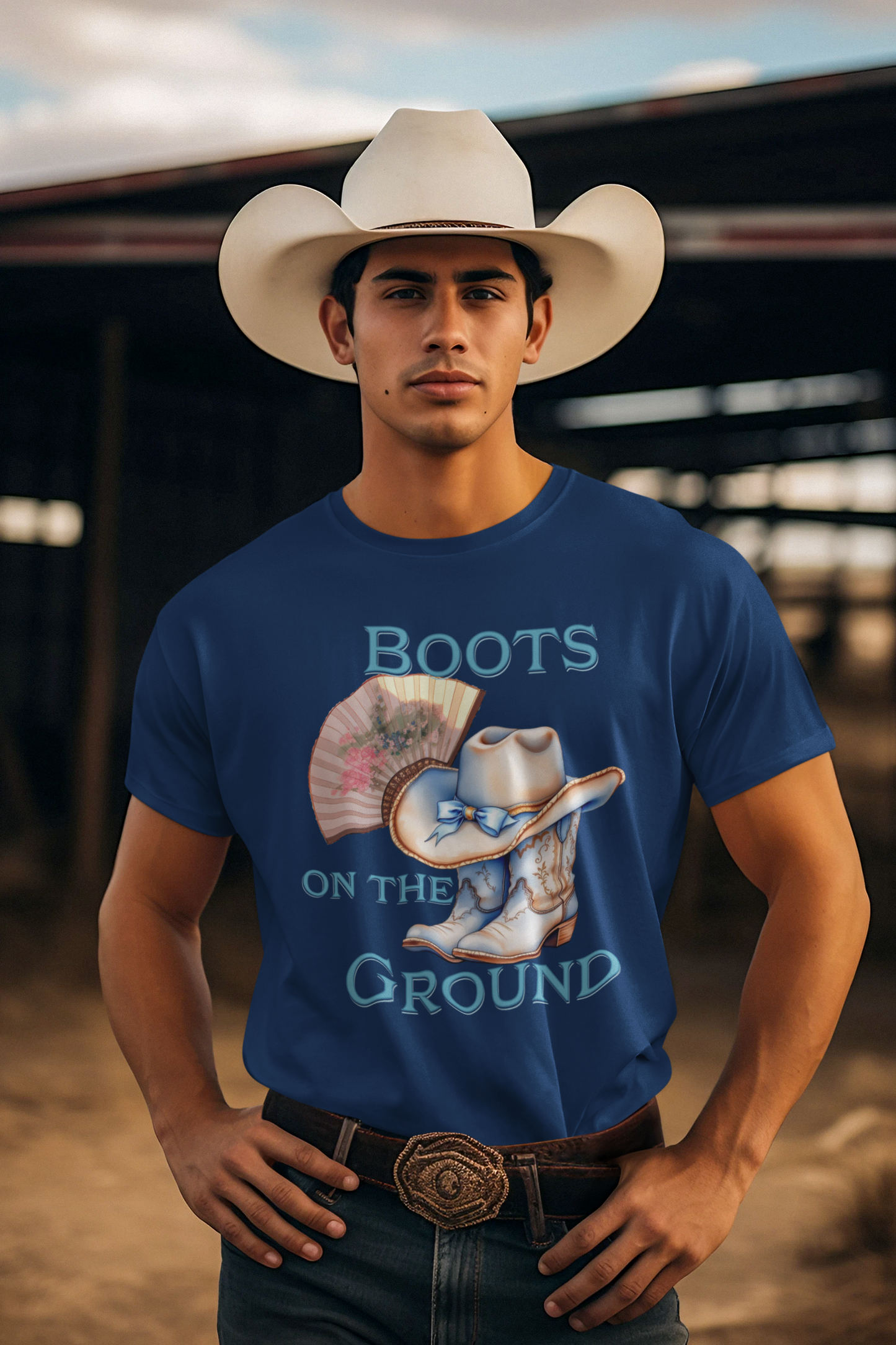 Cowboy Boots Graphic Tee - "Boots on the Ground" Inspired Design, Unisex Shirt for Men and Women, Country Music Lover Tees