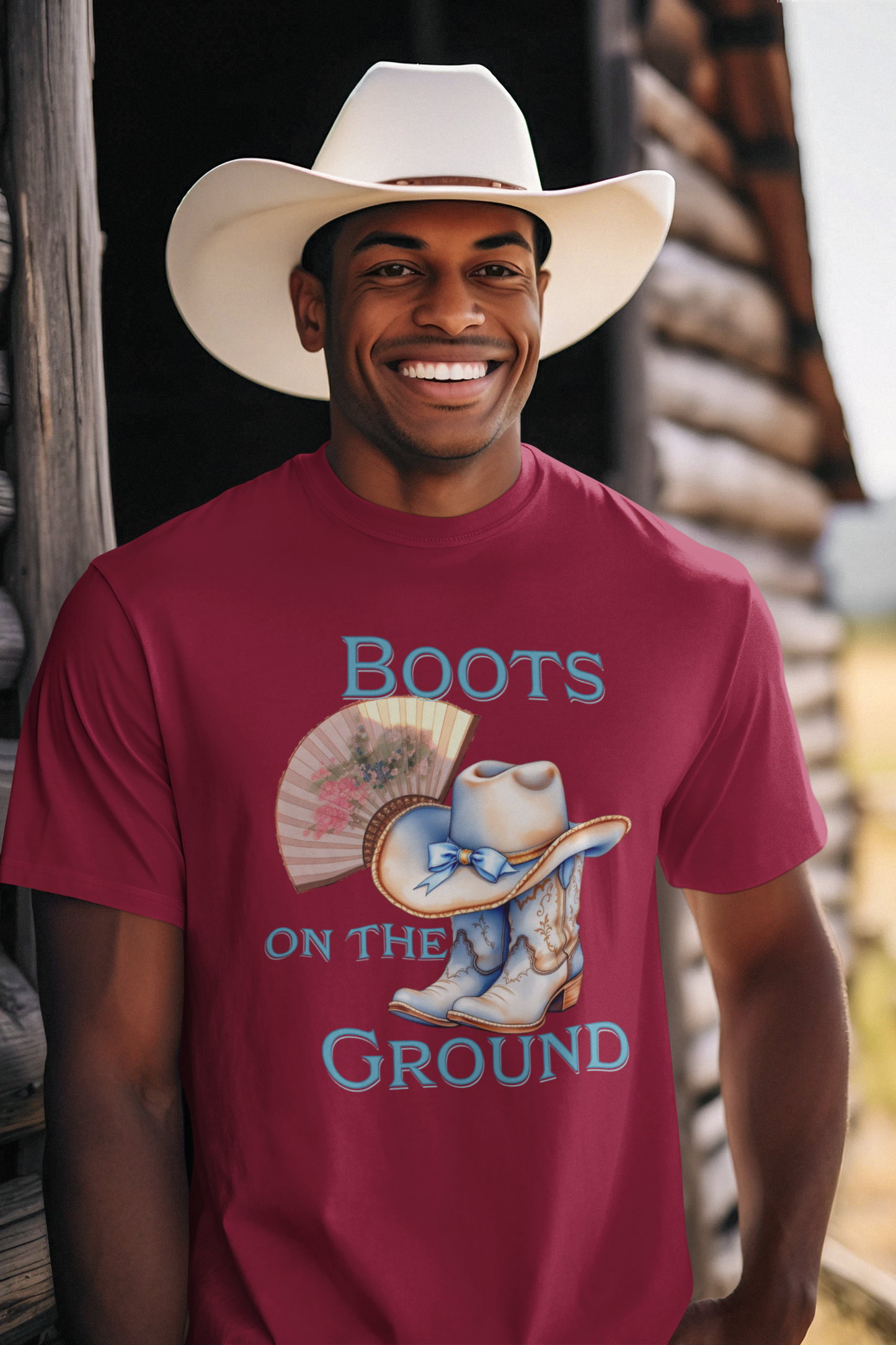 Cowboy Boots Graphic Tee - "Boots on the Ground" Inspired Design, Unisex Shirt for Men and Women, Country Music Lover Tees
