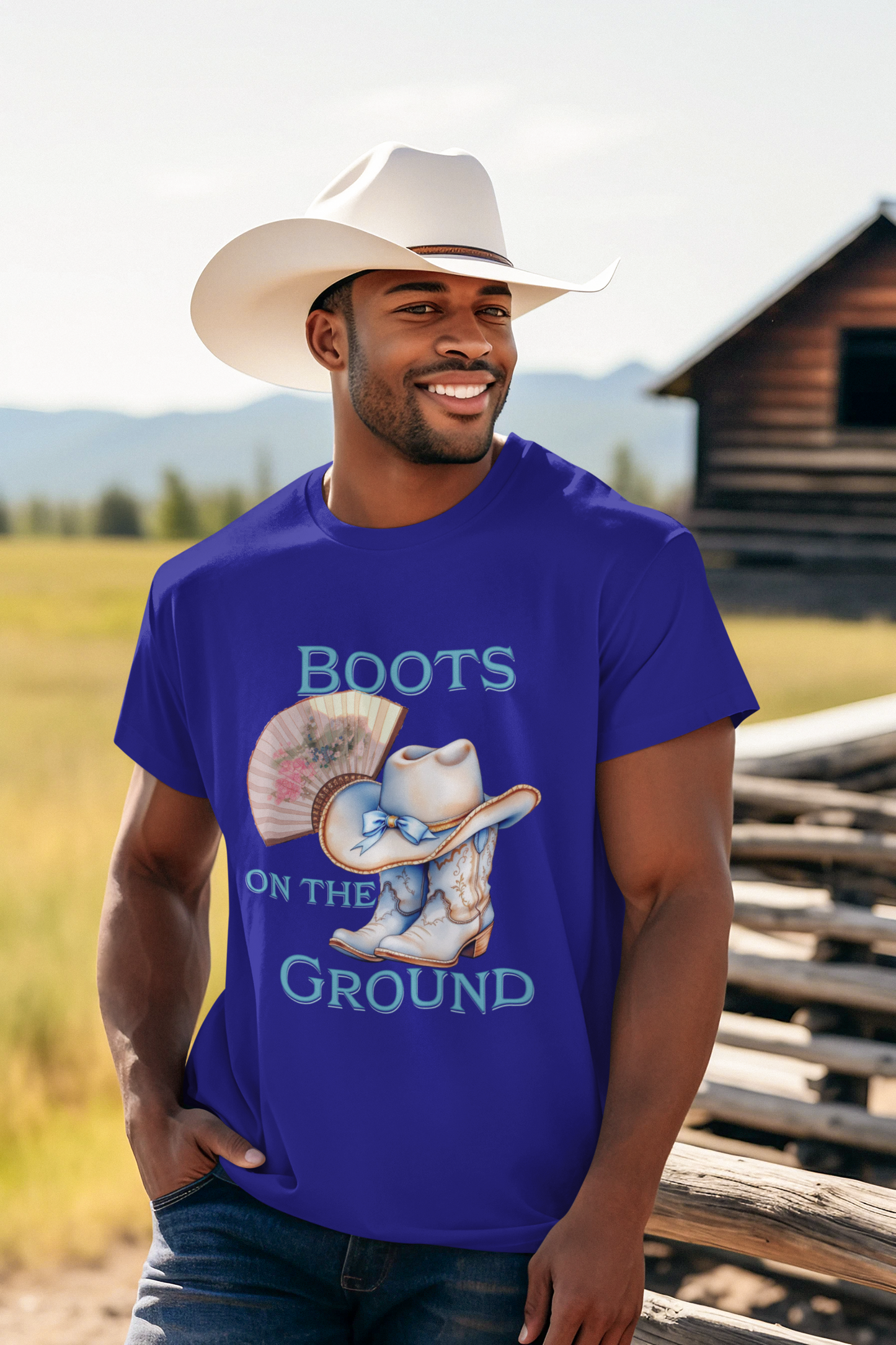 Cowboy Boots Graphic Tee - "Boots on the Ground" Inspired Design, Unisex Shirt for Men and Women, Country Music Lover Tees