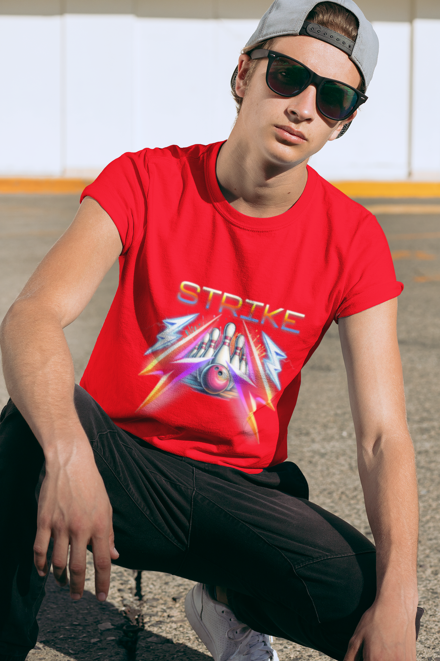 Retro Bowling Strike Unisex Cotton Crew Tee, When You Roll Up and Show Out on the Lanes, Strike Bowling T-Shirt for Men and Women