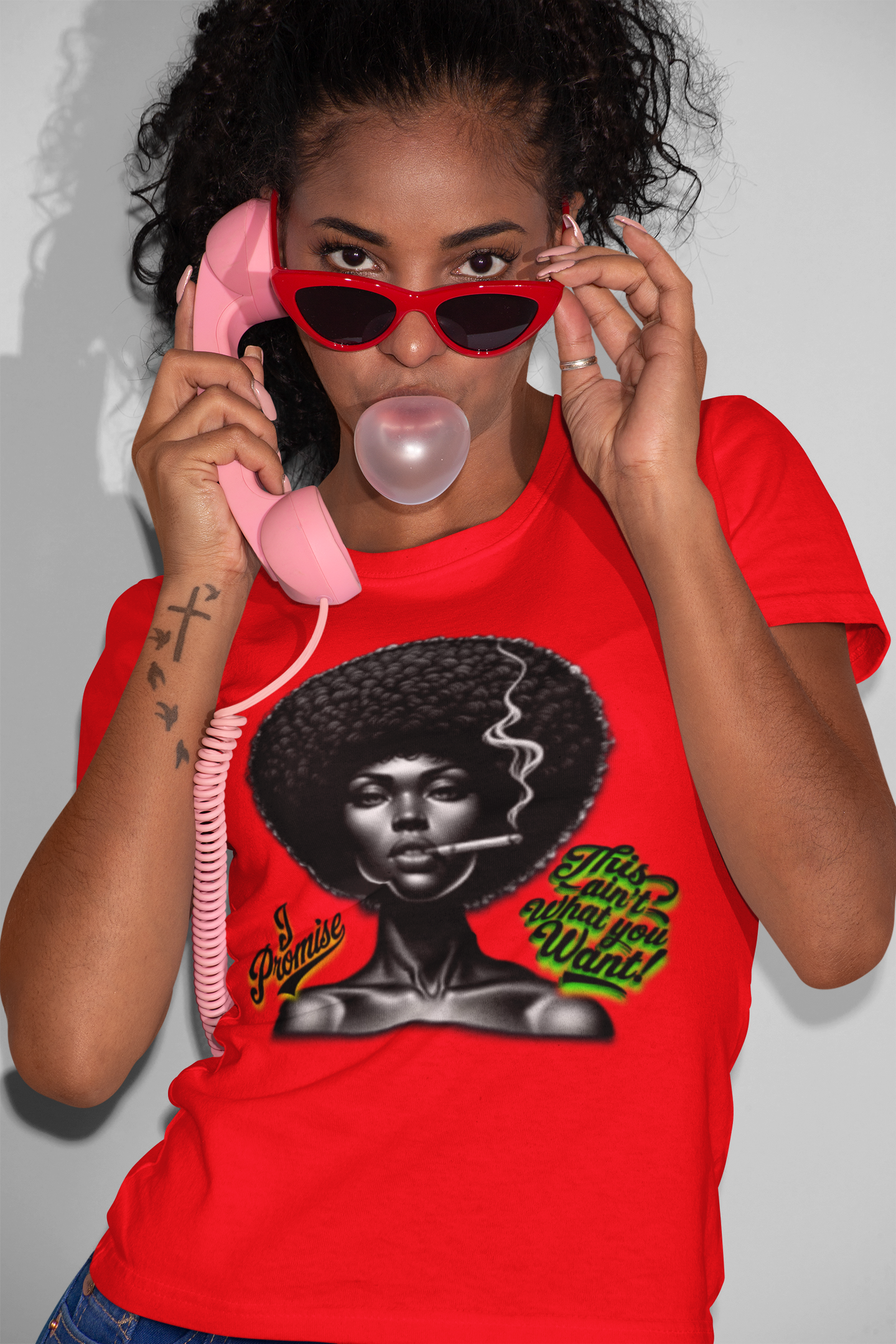 Black Woman Graphic Tee - "I Promise This Ain’t What You Want", Melanin T-Shirts for Black Women, 92% Black Women Shirts, Black Girl Magic Tee