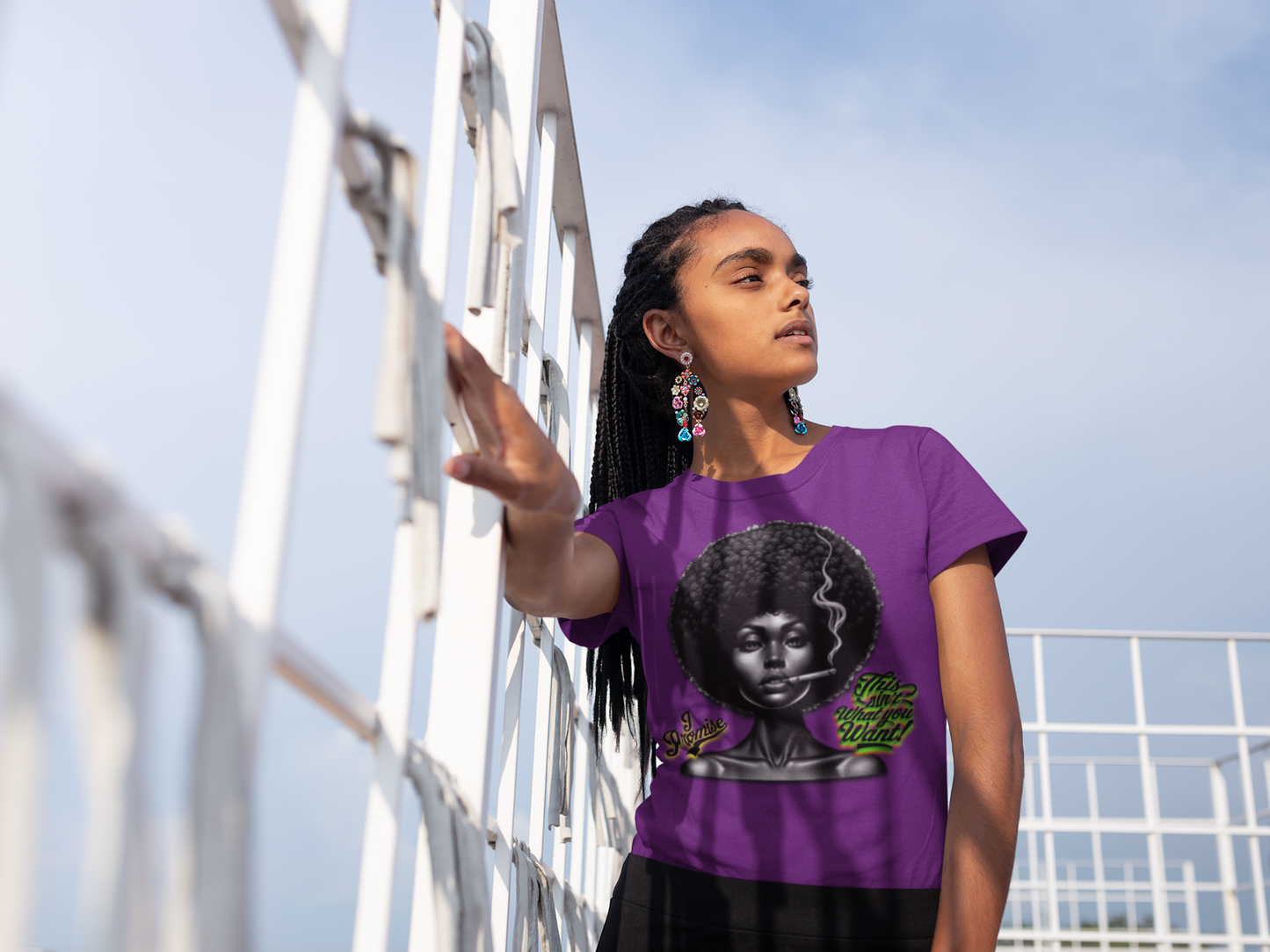Black Woman Graphic Tee - "I Promise This Ain’t What You Want", Melanin T-Shirts for Black Women, 92% Black Women Shirts, Black Girl Magic Tee