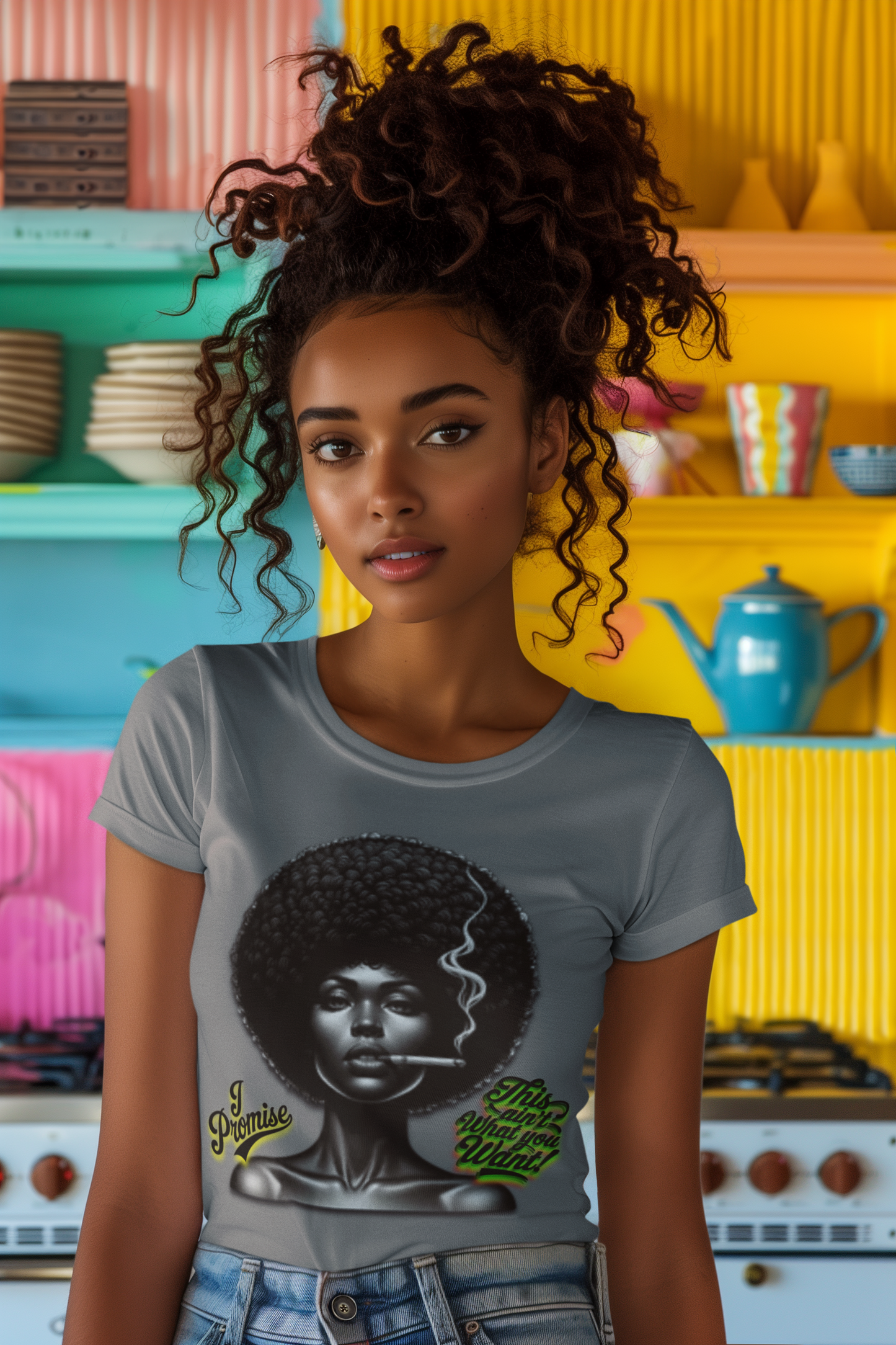 Black Woman Graphic Tee - "I Promise This Ain’t What You Want", Melanin T-Shirts for Black Women, 92% Black Women Shirts, Black Girl Magic Tee