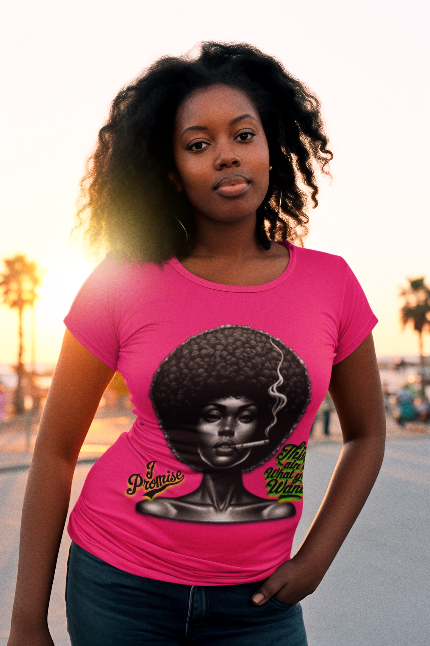 Black Woman Graphic Tee - "I Promise This Ain’t What You Want", Melanin T-Shirts for Black Women, 92% Black Women Shirts, Black Girl Magic Tee