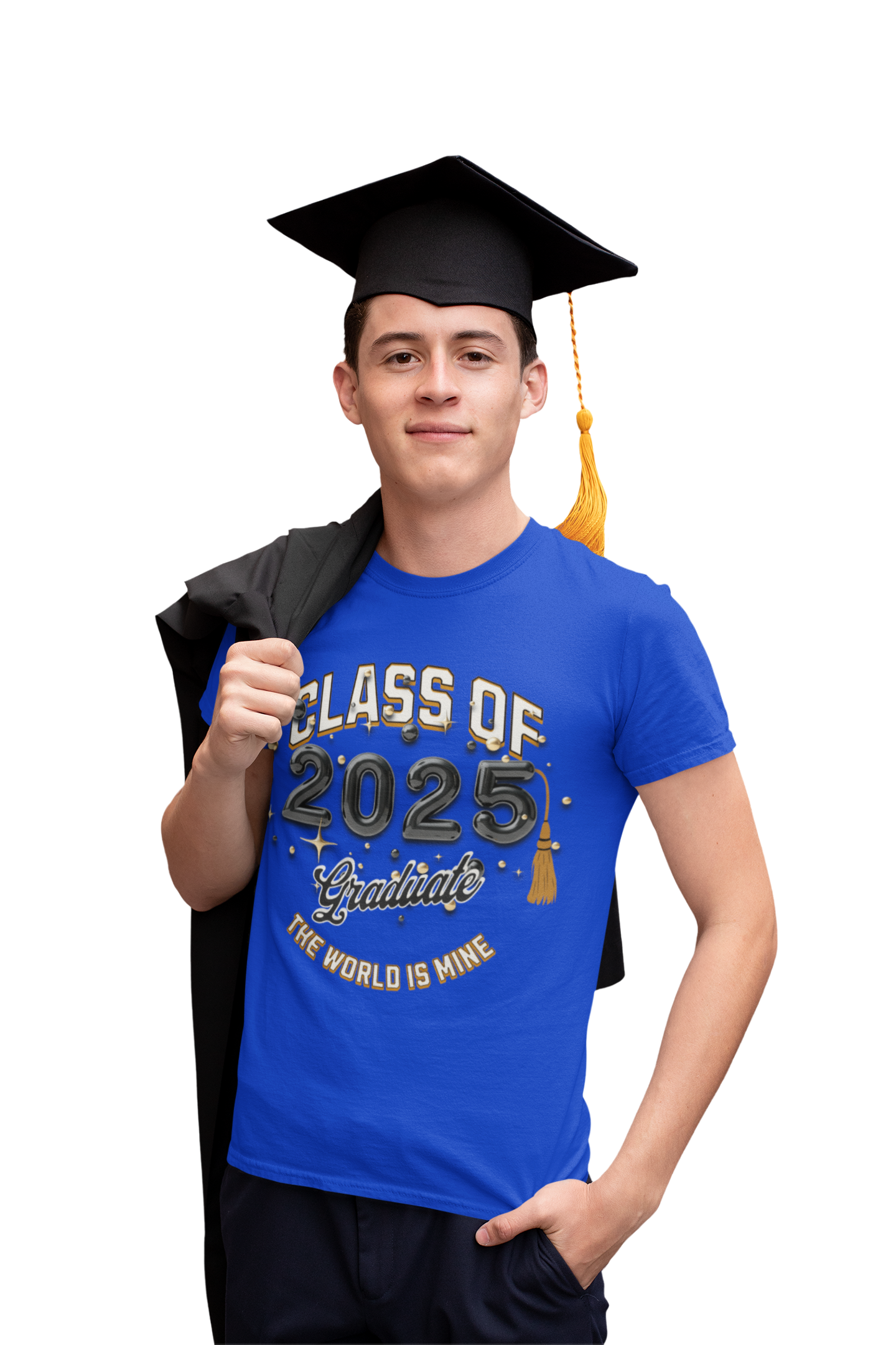 2025 Graduate Unisex Jersey Tee, Class of 2025 Graduation Shirt, Graduation Pride for 2025T-Shirts, The World is Mine Tees