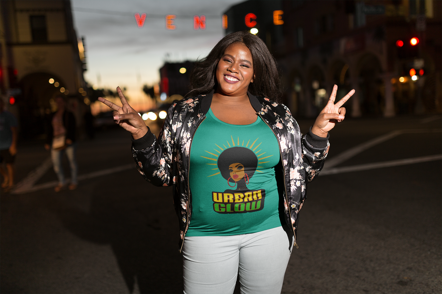 Urban Glow Unisex Heavy Cotton Tee - Afrocentric Streetwear T-Shirt for Her, Juneteenth Casual Wear, Melanin T-Shirts for Women