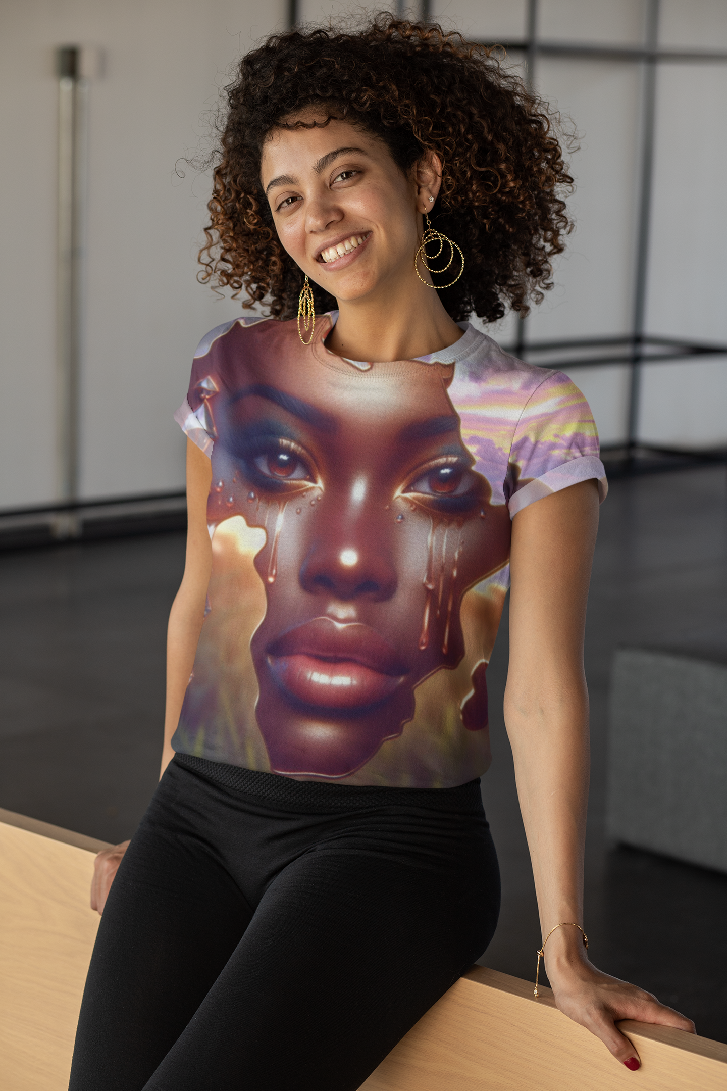 Artistic African Tee for Women, Unique Graphic African Shirt, Handcrafted Apparel, Gift for Art Lovers, Celebration Fashion, Mother Africa T-Shirt