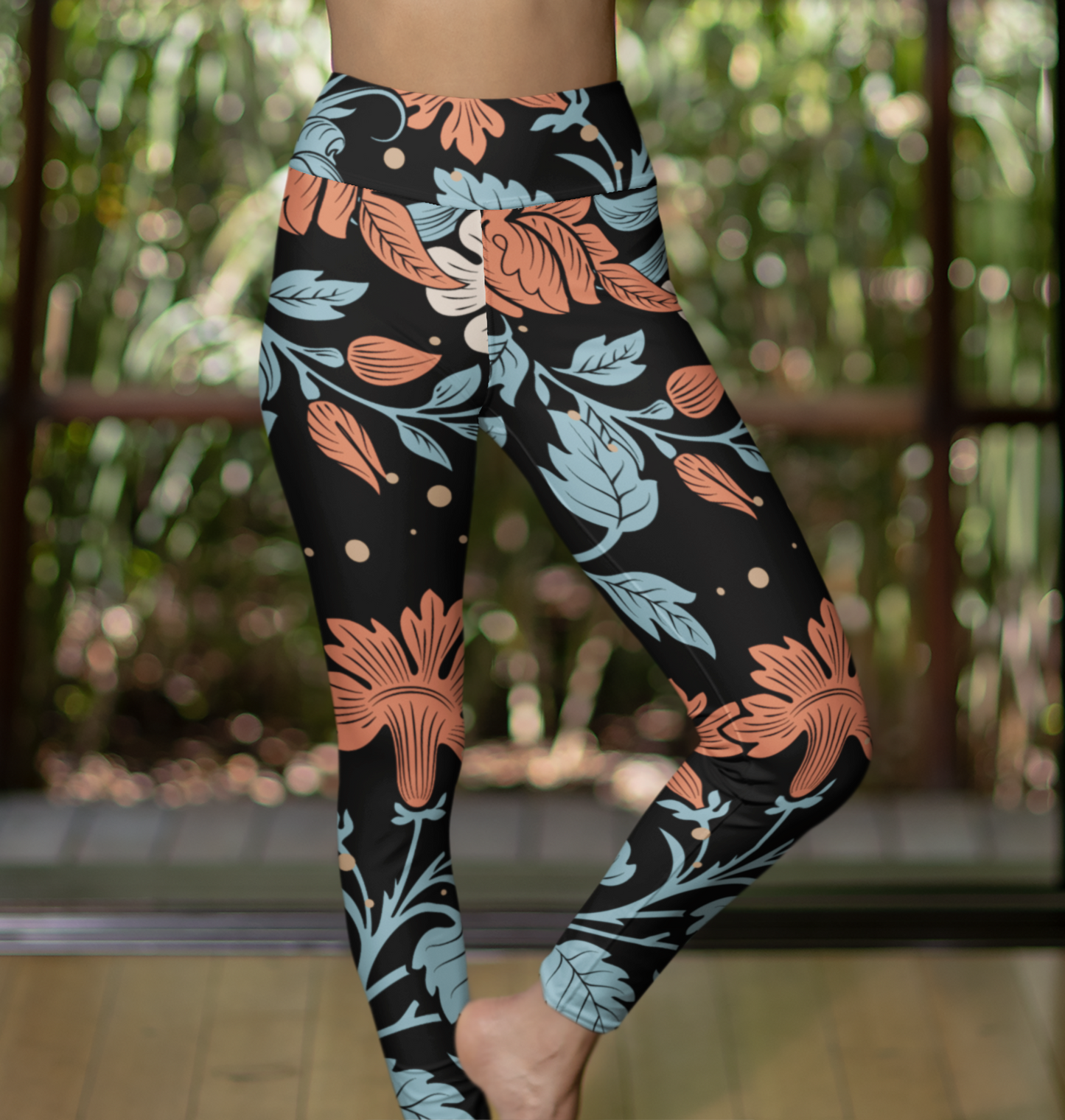 Floral High Waisted Yoga Leggings | Fitness Apparel, Activewear, Workout Pants, Yoga Gear, Women’s Leggings, Activewear for Women