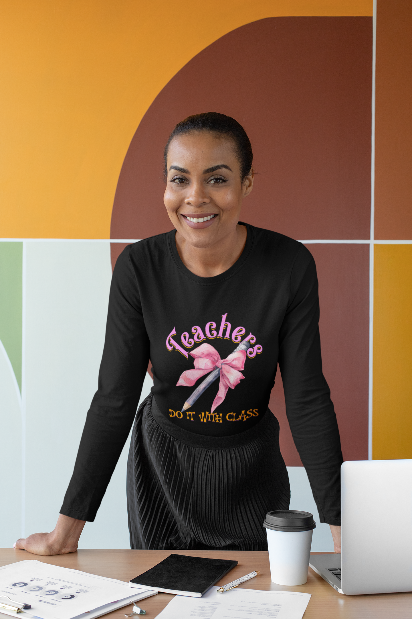 Champion Teachers Do It with Class Sweatshirt, Gift for Teachers, Coquette Bow School Apparel, Cute Teacher Appreciation Gift, Classroom Attire