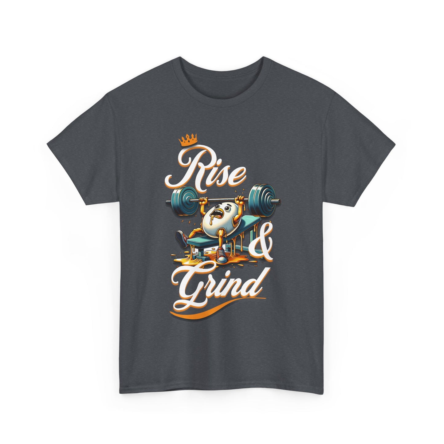 Egg-cellent Grind T-Shirts, Rise & Grind Gym Motivational Unisex Tee, Humorous T-Shirt for Fitness Enthusiasts, Motivational Cute Fitness T-Shirt