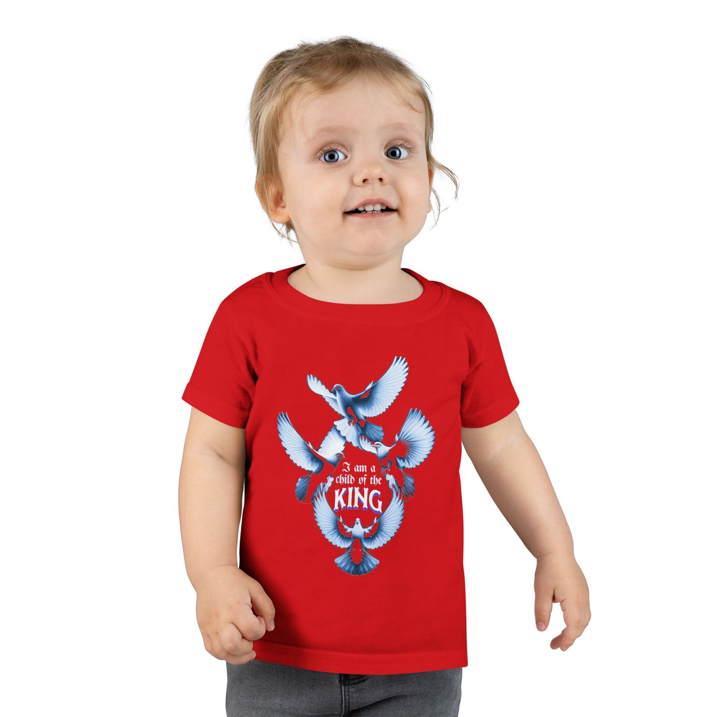 Toddler T-Shirt - "I Am a Child of the King" - Inspirational Tees for Toddlers, Religious T-Shirts for Infants and Toddlers