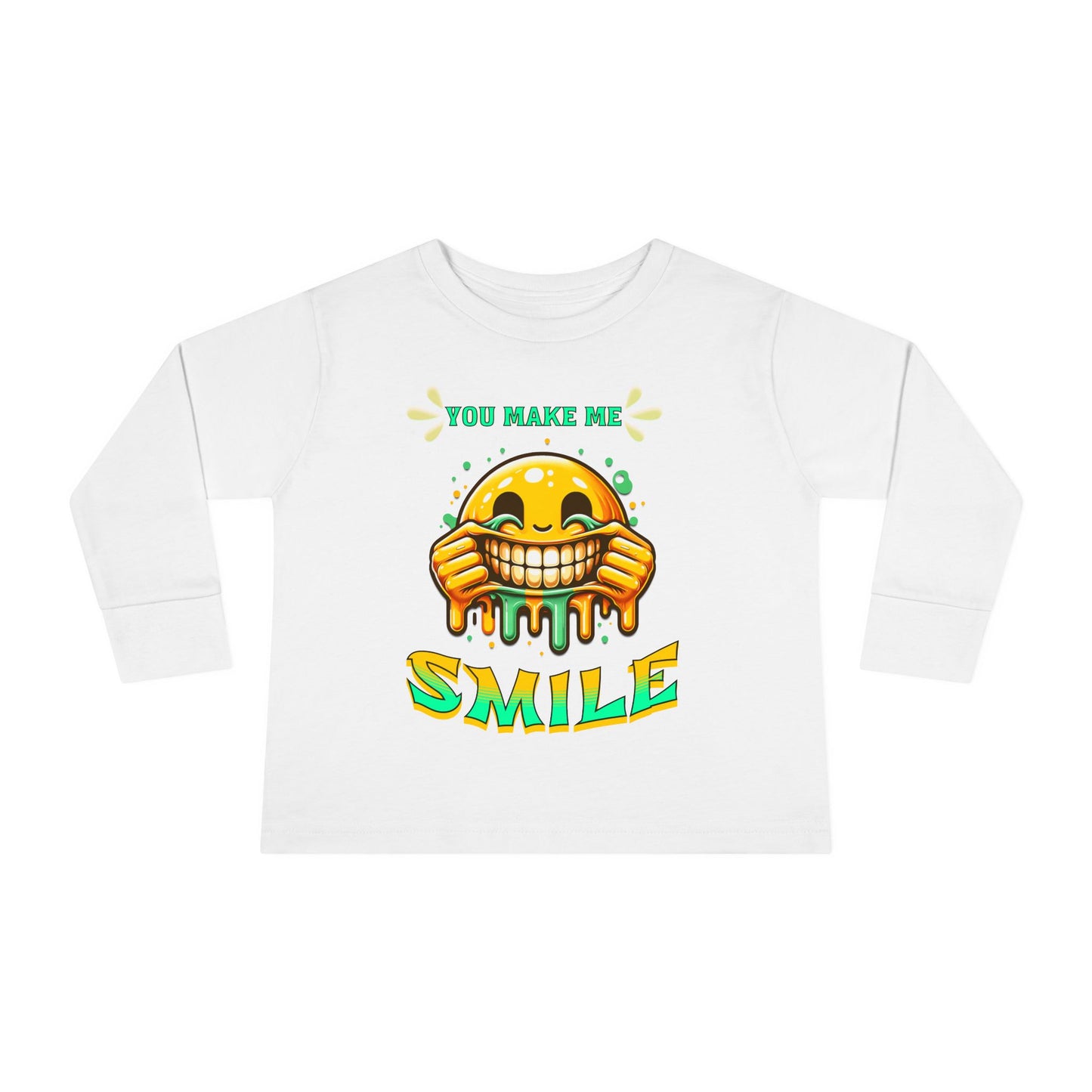 You Make Me Smile Toddler Long Sleeve Tee, Cute Kids T-Shirt, Joyful Nursery Clothing, Gift for Toddlers, Fall Fashion T-Shirts