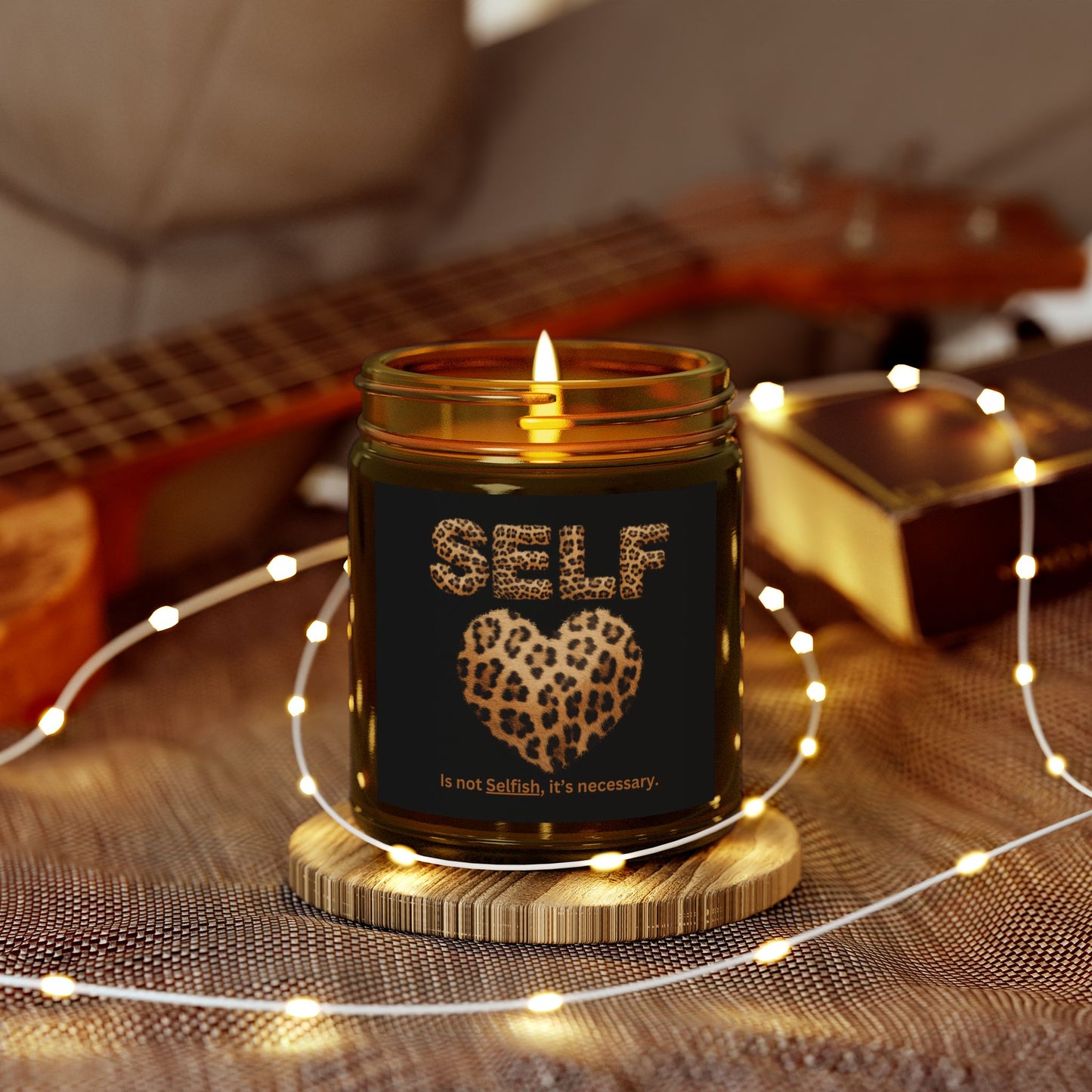 Self-Love Is Not Selfish, It's Necessary Scented Candles, Coconut Apricot Wax (4oz, 9oz)