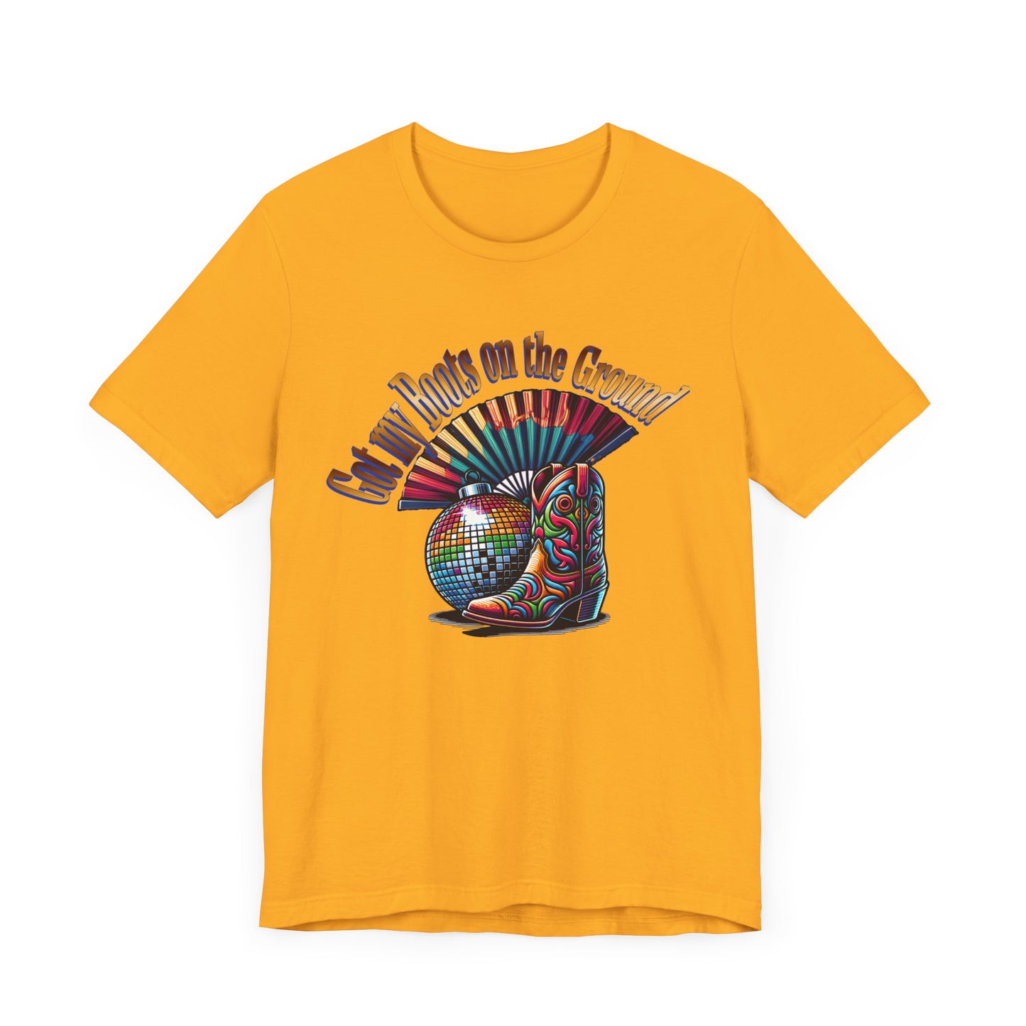 Boots on the Ground Groove Tee, Disco Ball Unisex Jersey Tee - Fun Tee for Latest Dance Crave Boots on the Ground Music Lovers