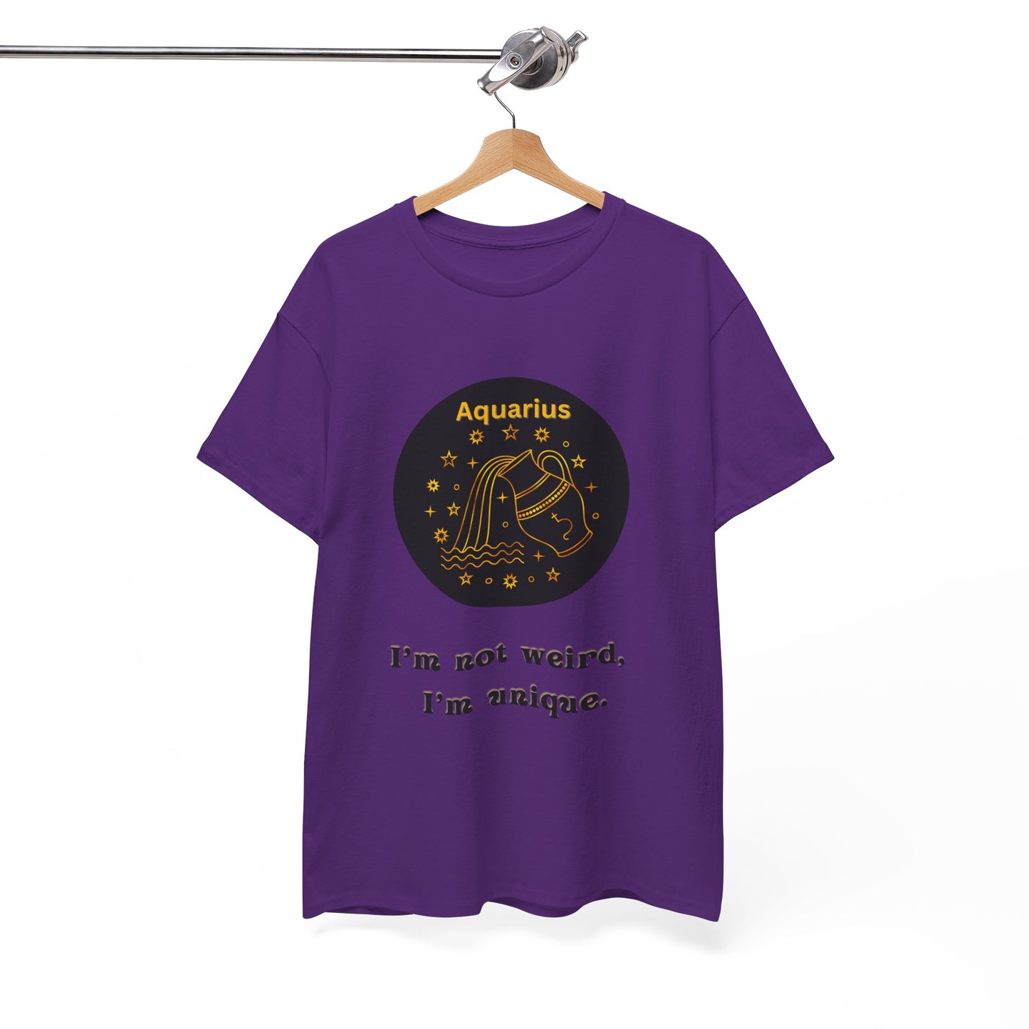 Aquarius T-Shirt, Aquarius Horoscope Gifts, Birth Month Gifts, Zodiac Sign T-Shirt Gifts, Astrology T-Shirt, Unisex Heavy Cotton Tee