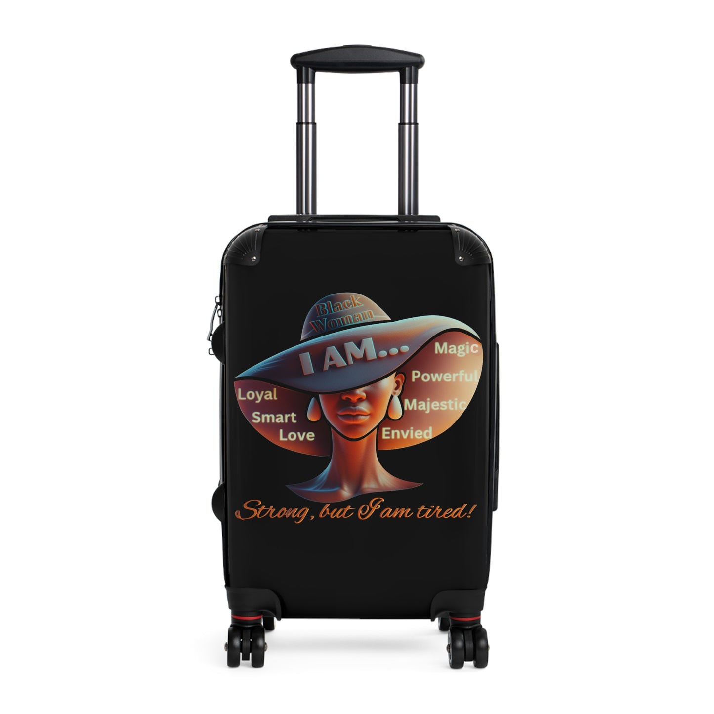 Black Girl Magic Suitcase, Afrocentric Suitcase, Black Woman Suitcase, Custom Suitcase for Anyone, Unisex Custom Design Suitcase