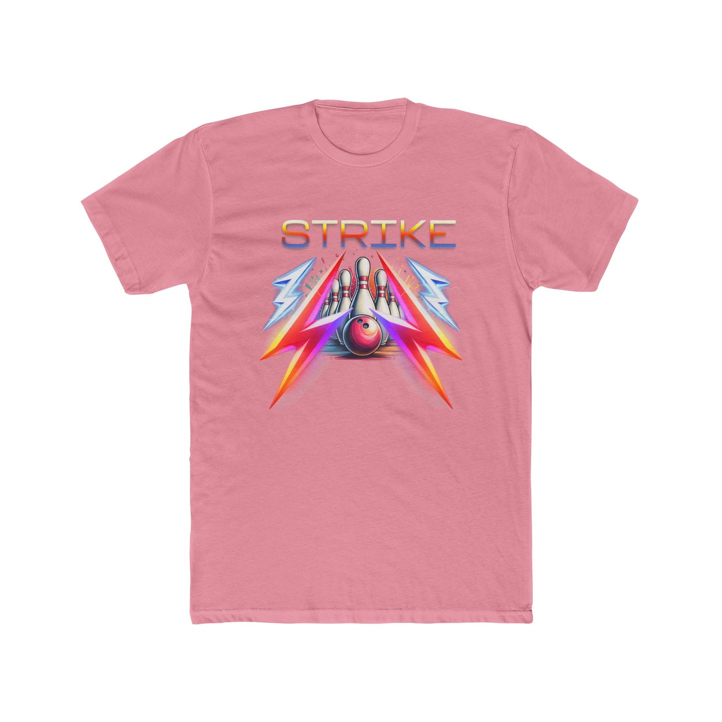 Retro Bowling Strike Unisex Cotton Crew Tee, When You Roll Up and Show Out on the Lanes, Strike Bowling T-Shirt for Men and Women