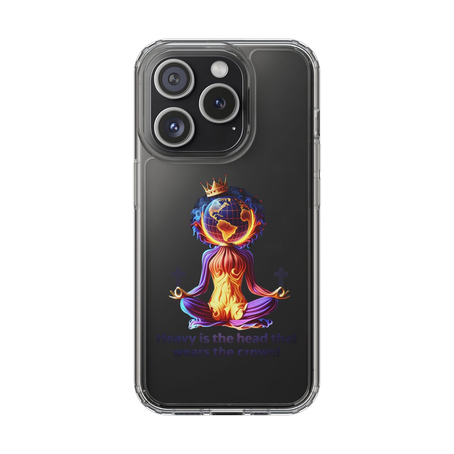 "Heavy is the Head" Clear Cellphone Case Cases, Inspirational Cellphone Case for iPhone and Samsung Phones, Custom Cellphone Case