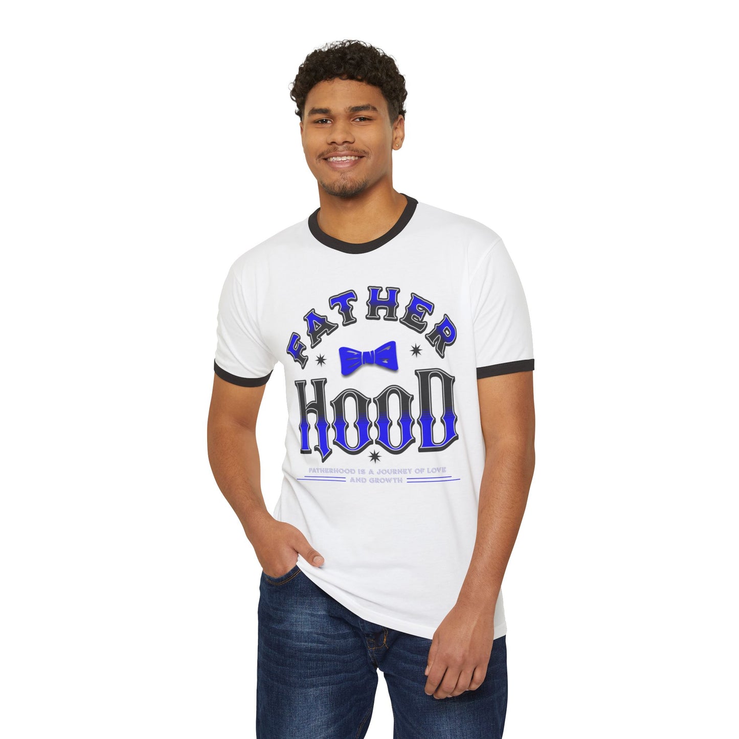 Fatherhood Unisex Cotton Ringer T-Shirt | Cool Dad Tee, Gift for New Dads, Father's Day Shirt, Dad Life Apparel, Casual Wear