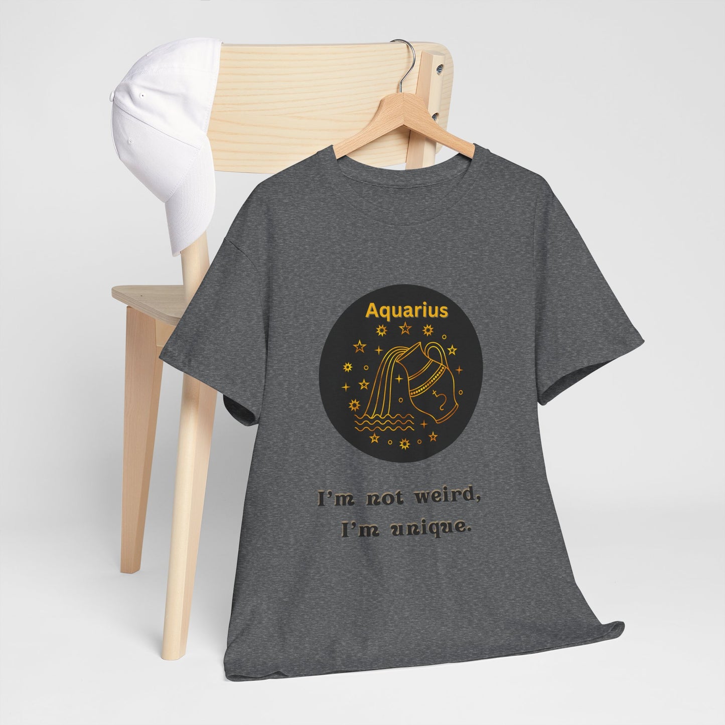Aquarius T-Shirt, Aquarius Horoscope Gifts, Birth Month Gifts, Zodiac Sign T-Shirt Gifts, Astrology T-Shirt, Unisex Heavy Cotton Tee