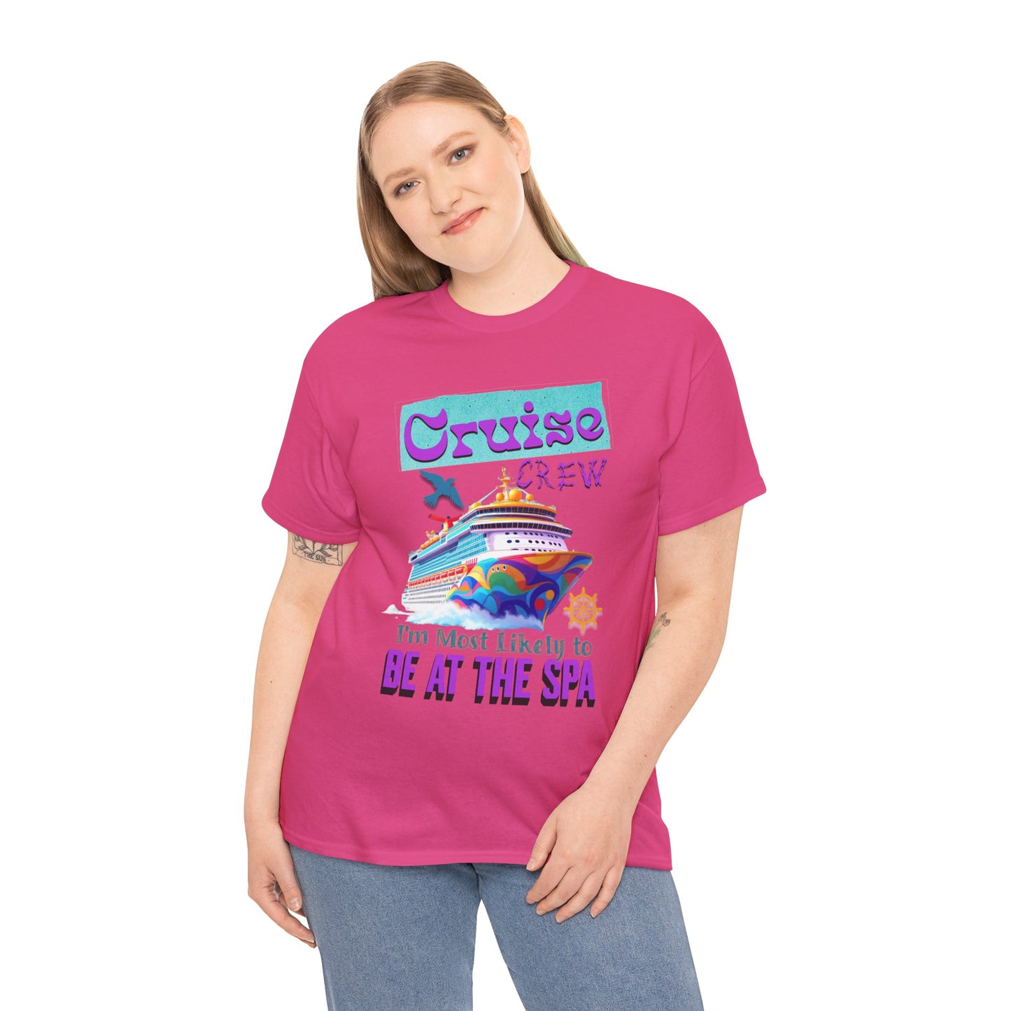 Cruise Crew Unisex Tee - Spa Day Vibes, Cruise Vacation T-Shirt, Funny Group Travel Apparel, Cruise Wear, Summer Fun Shirt